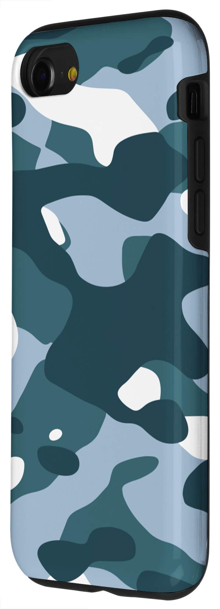 iPhone SE (2020) / 7 / 8 Blue Camo Protective Case - Durable Shockproof Cover with Slim Fit Design for Everyday Use, Work & Outdoor Activities