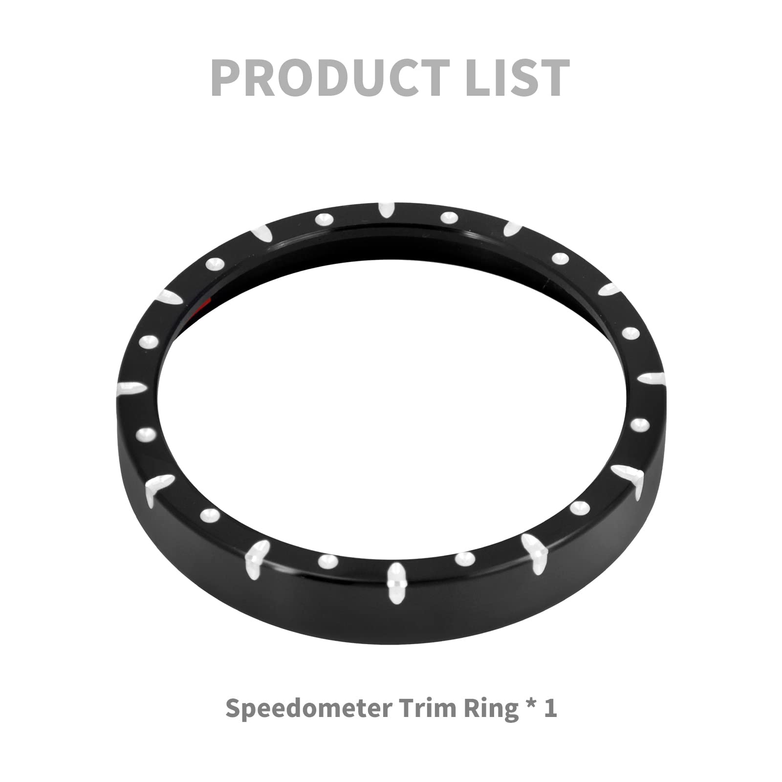 Harley-Davidson Motorcycle Speedometer Bezel Trim Ring Cover - Compatible with Touring, Electra Glide, Street Glide, Road Glide, Sportster XL 883/1200, Softail & Dyna Models - Perfect for Customization & Dashboard Protection