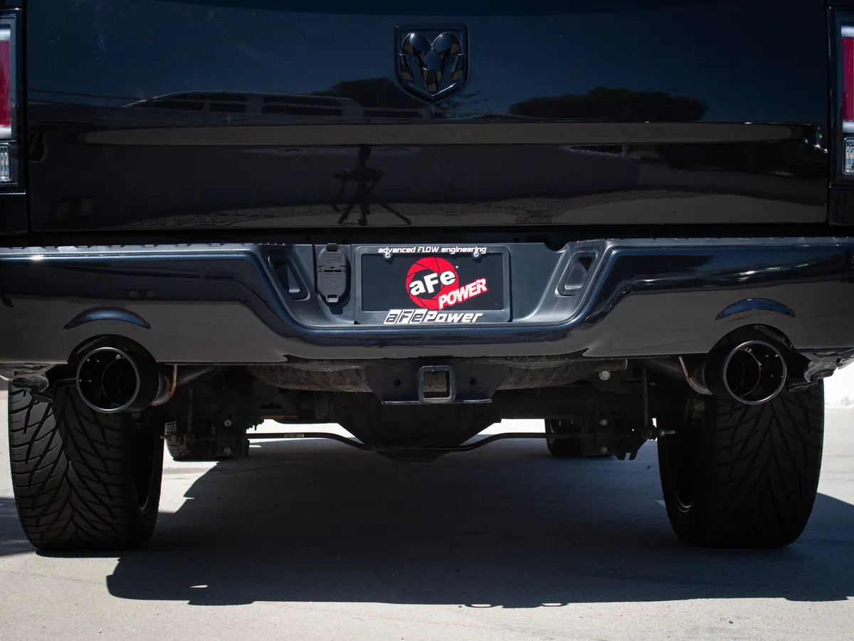 AFE Apollo GT Exhaust System with Black Tip for 2009-2018 Ram 1500 5.7L Hemi - High Performance Muffler for Enhanced Sound & Power - Perfect for Off-Roading & Towing