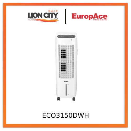 Europace ECO3150DWH 15L Evaporative Air Cooler - Portable Cooling Fan with 3 Speeds & 7-Hour Timer for Home, Office, Bedroom - Energy Efficient & Quiet Personal Air Conditioner Alternative for Summer
