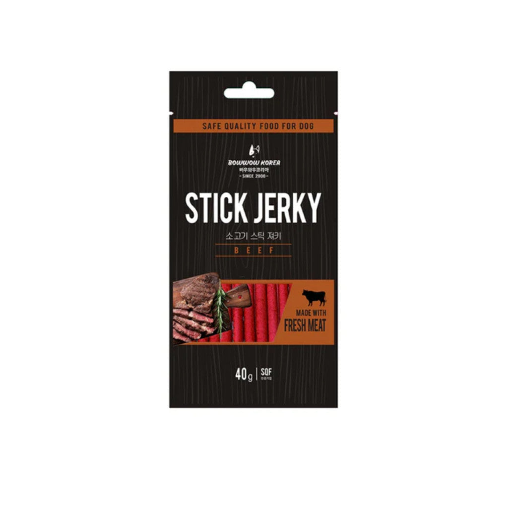 Bow Wow Jerky Stick 40g - Natural Dog Treats with Cheese, Lamb, Beef & Chicken Flavors - High Protein, Grain-Free, Nutritious Snacks for Small & Large Dogs - Perfect for Training Rewards, Travel Treats & Daily Chewing Fun