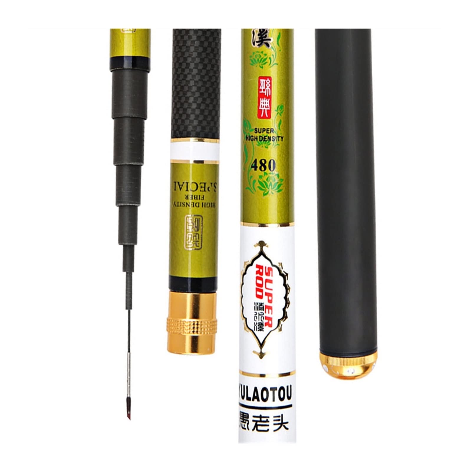 Super Light Hard Carbon Fiber Telescopic Fishing Rod 3.6-7.2M - Freshwater, Stream & Carp Fishing Pole - Portable Pen Rod for Travel & Outdoor Adventures