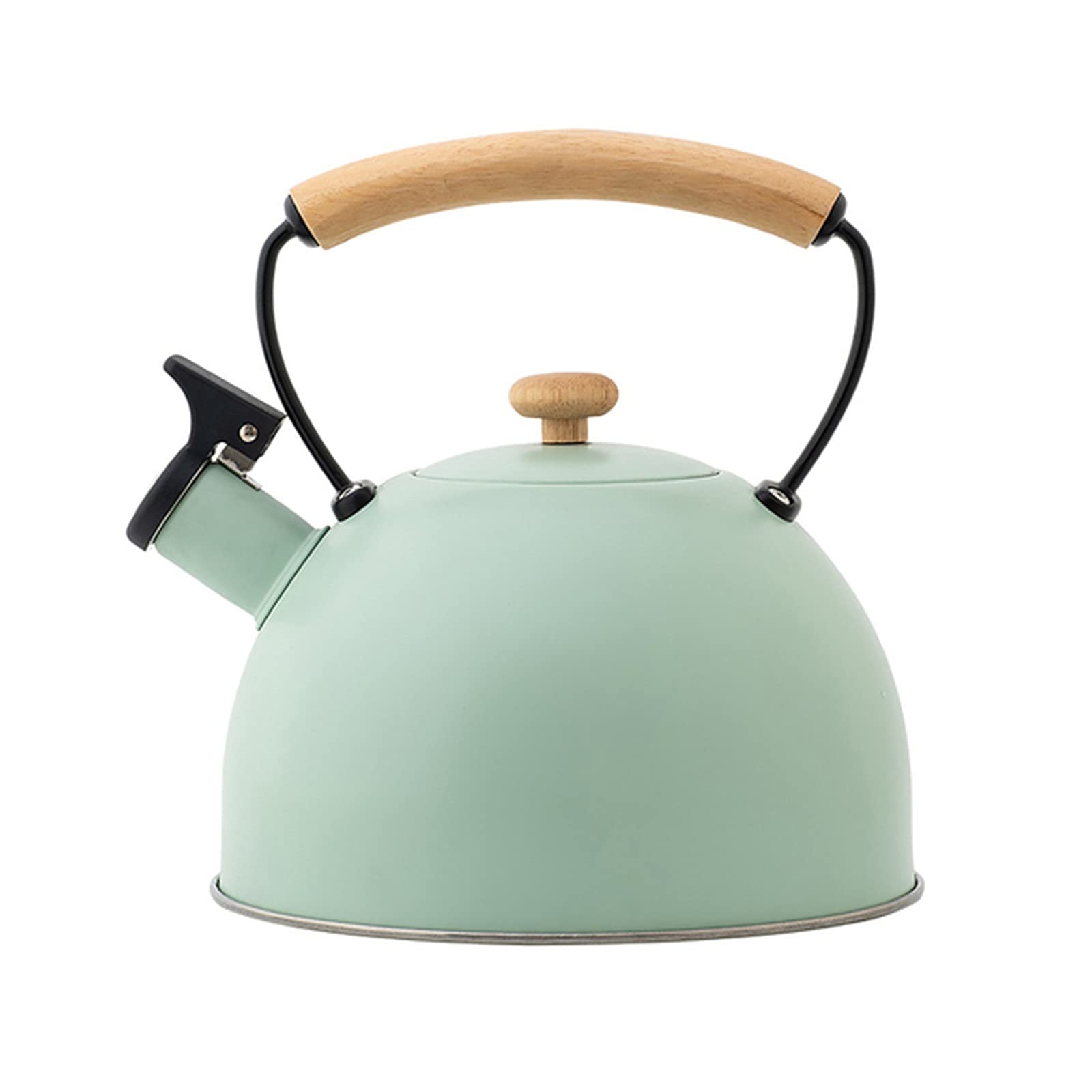 2.5L Stainless Steel Whistling Tea Kettle - Traditional Stovetop Water Boiler Pot with Loud Whistle - Large Capacity Green Tea Kettle for Home & Office Use - Perfect for Making Tea, Coffee or Hot Water