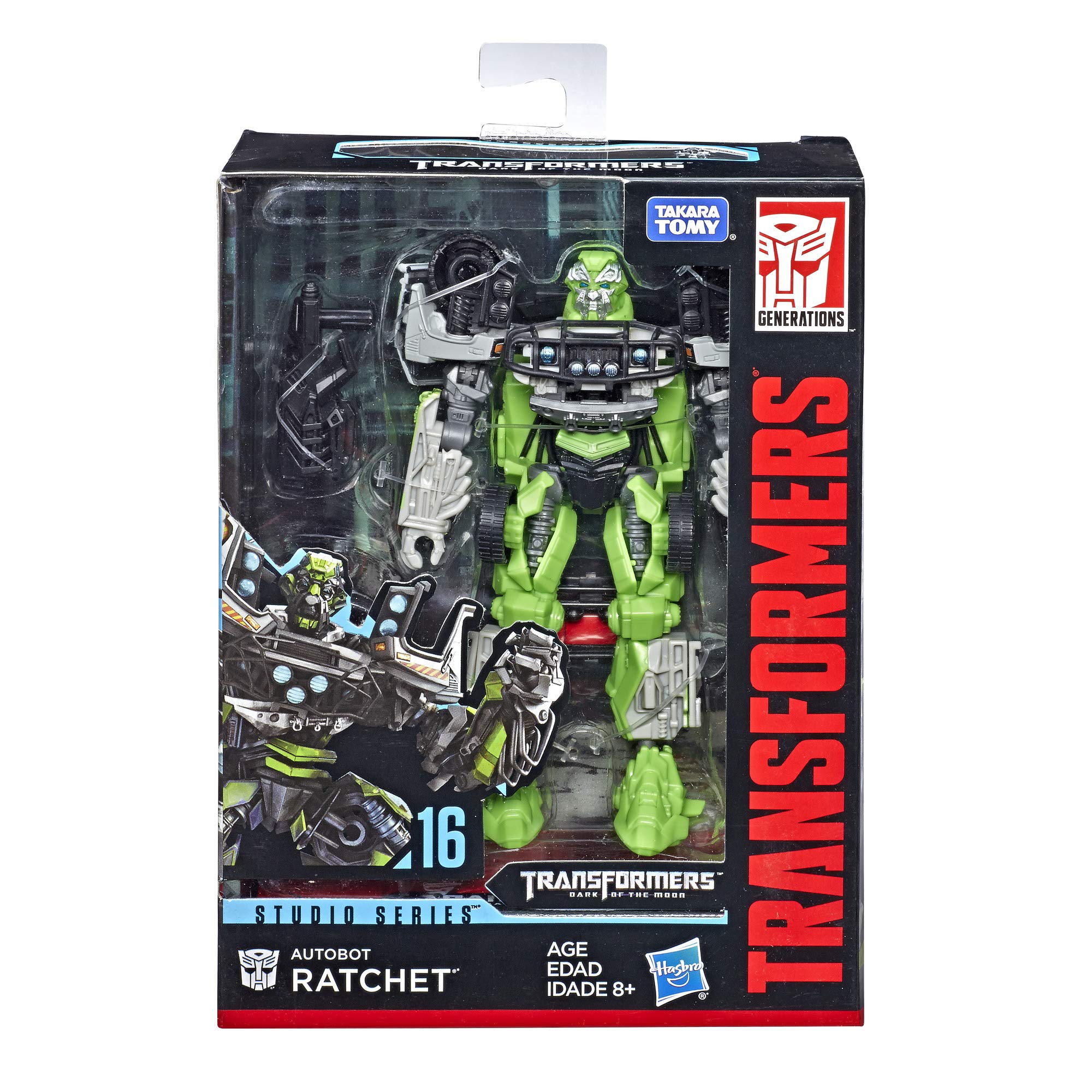 Transformers Studio Series 16 Deluxe Class E0977 Autobot Ratchet Action Figure - Dark of The Moon Movie Edition - Collectible Robot Toy for Display & Play