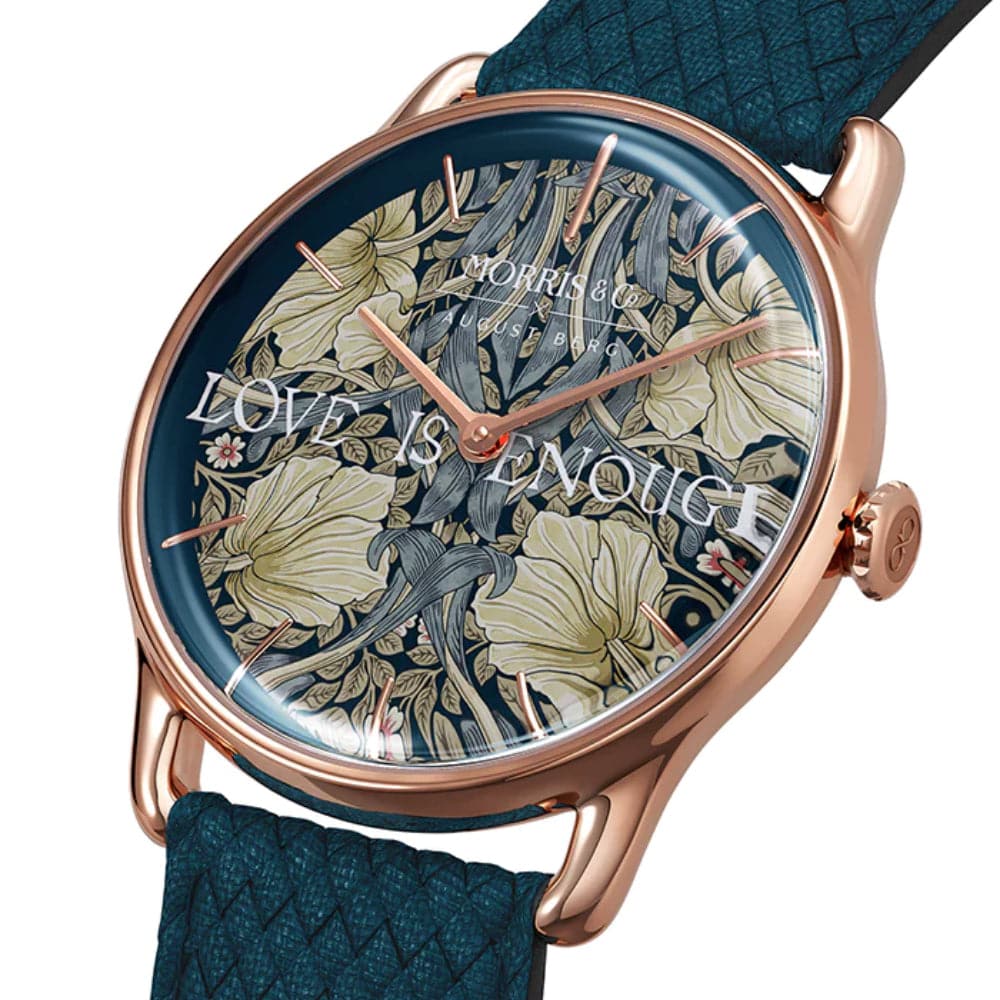August Berg X Morris & Co Men's Watch with Indigo Perlon Braided Nylon Strap - Model M1PL0538A16VID - Perfect for Casual Wear, Outdoor Activities & Everyday Use