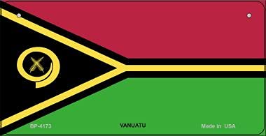 Vanuatu Flag Novelty Metal Bicycle License Plate BP-4173 - Durable Bike Accessory for Cycling Enthusiasts & Island-Themed Decor