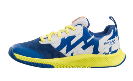 Babolat Pulsion Junior All Court Tennis Shoes for Kids - Lightweight & Durable [Blue/Yellow] - Perfect for Court Training & Junior Tournaments