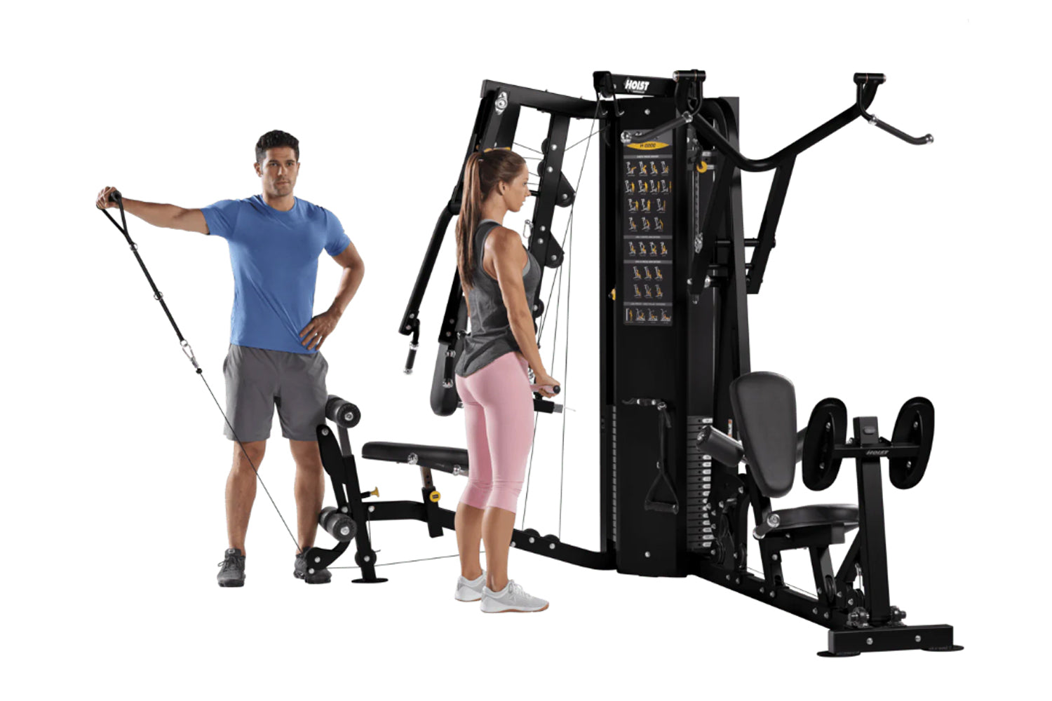 Hoist H2200 Multi-Stack Home Gym System (2 Stack) - Full Body Workout Equipment for Strength Training & Fitness at Home