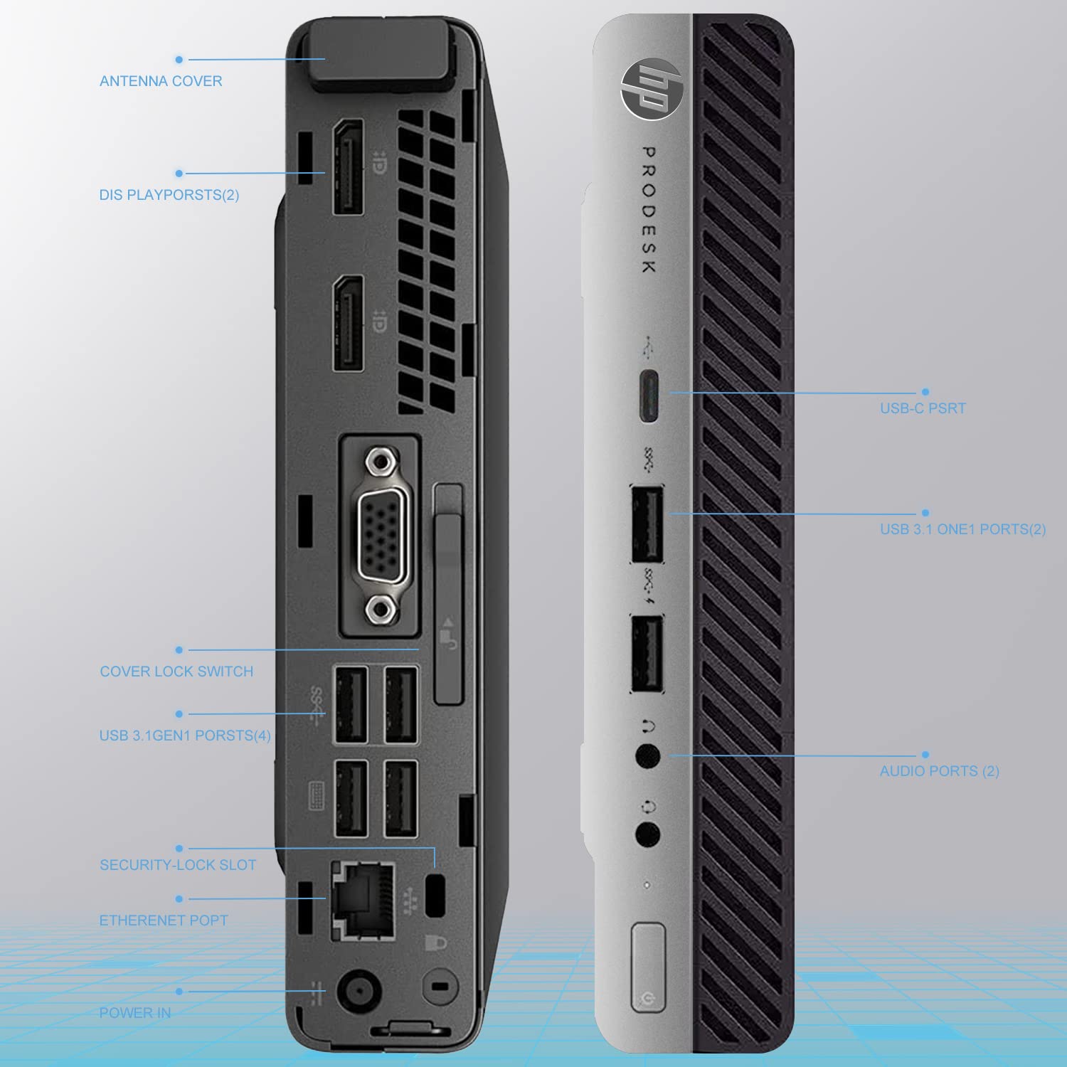 Renewed HP ProDesk 400 G3 Mini Business Desktop PC - Intel Core i5-6500T, 8GB DDR4 RAM, 128GB SSD, WiFi + Bluetooth, HDMI, Windows 10 Pro | Includes Wireless Keyboard & Mouse + Mouse Pad | Compact Office Computer for Small Workspaces & Home Offices