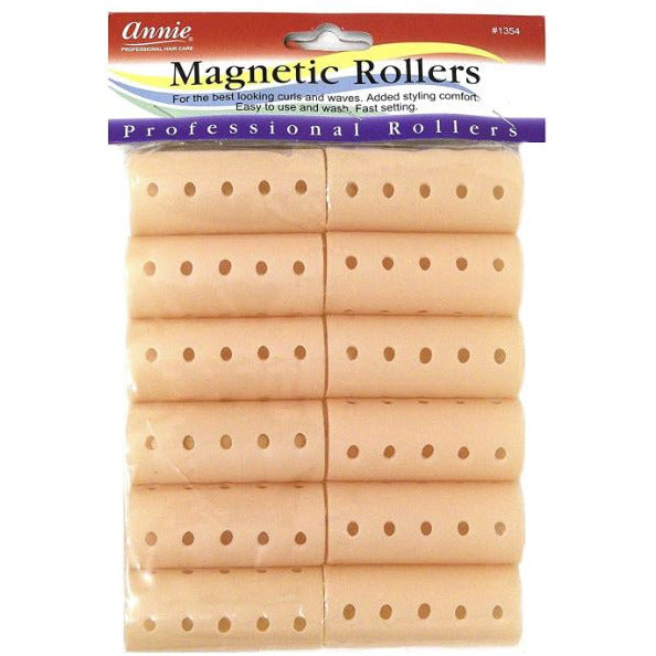 Annie Magnetic Rollers #1354 - Professional Hair Styling Tools for Curls & Waves - Perfect for Home & Salon Use