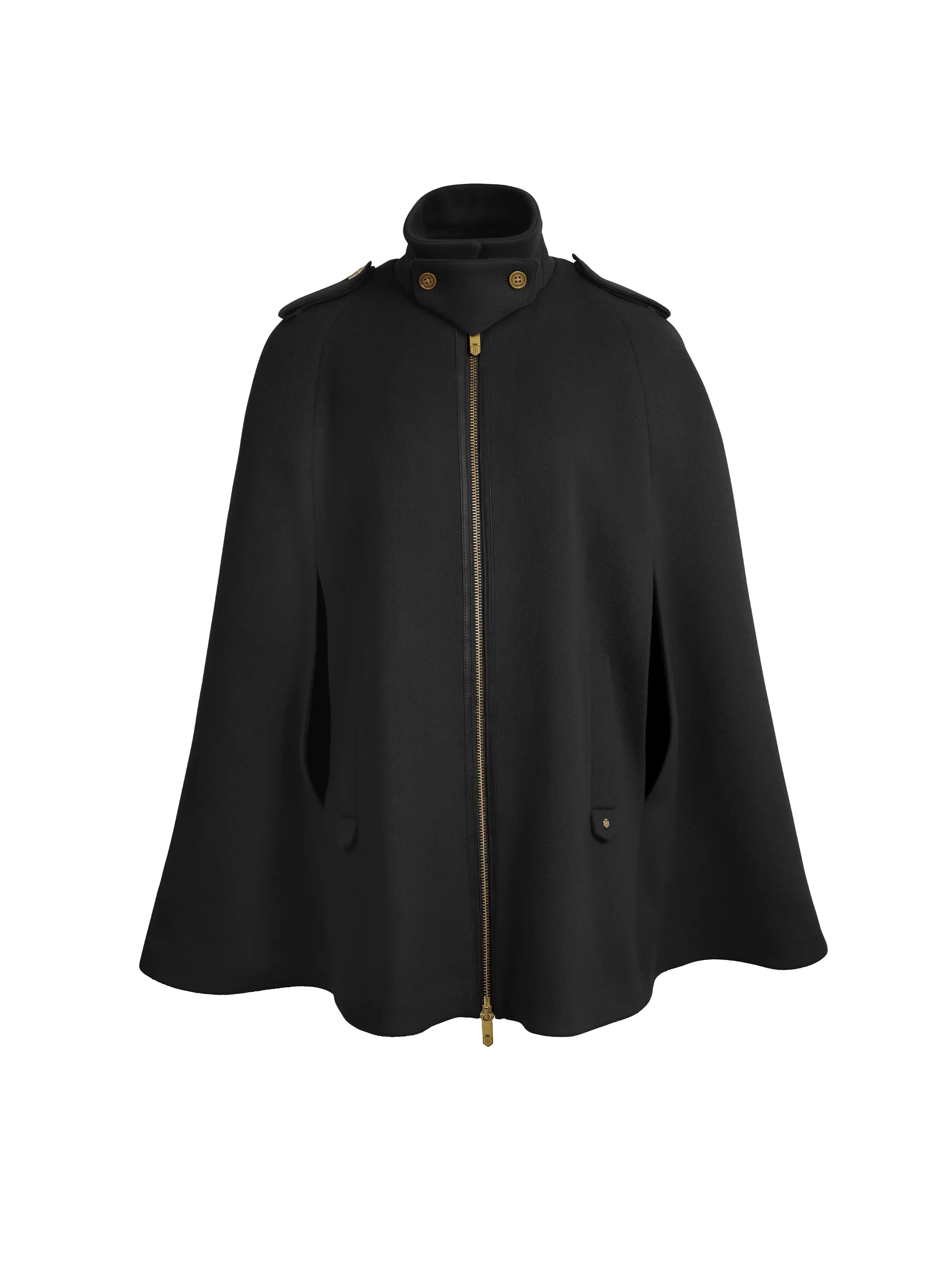 Ada Cape - Black Wool Winter Cloak for Women | Elegant & Warm Outerwear for Parties, Weddings & Cold Weather