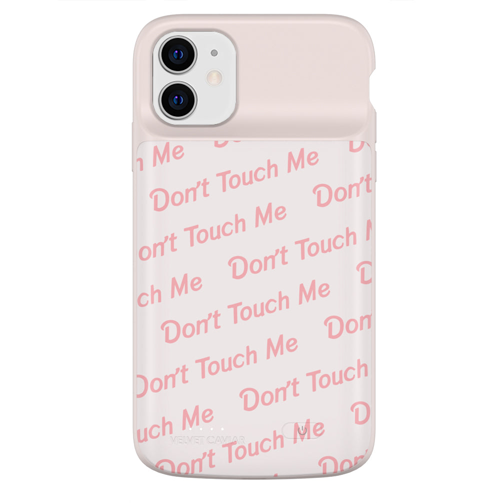 Don't Touch Me iPhone Charging Case - Shockproof Protective Cover with Built-in Battery for iPhone [Model] | Perfect for Travel, Outdoor Activities & Daily Use