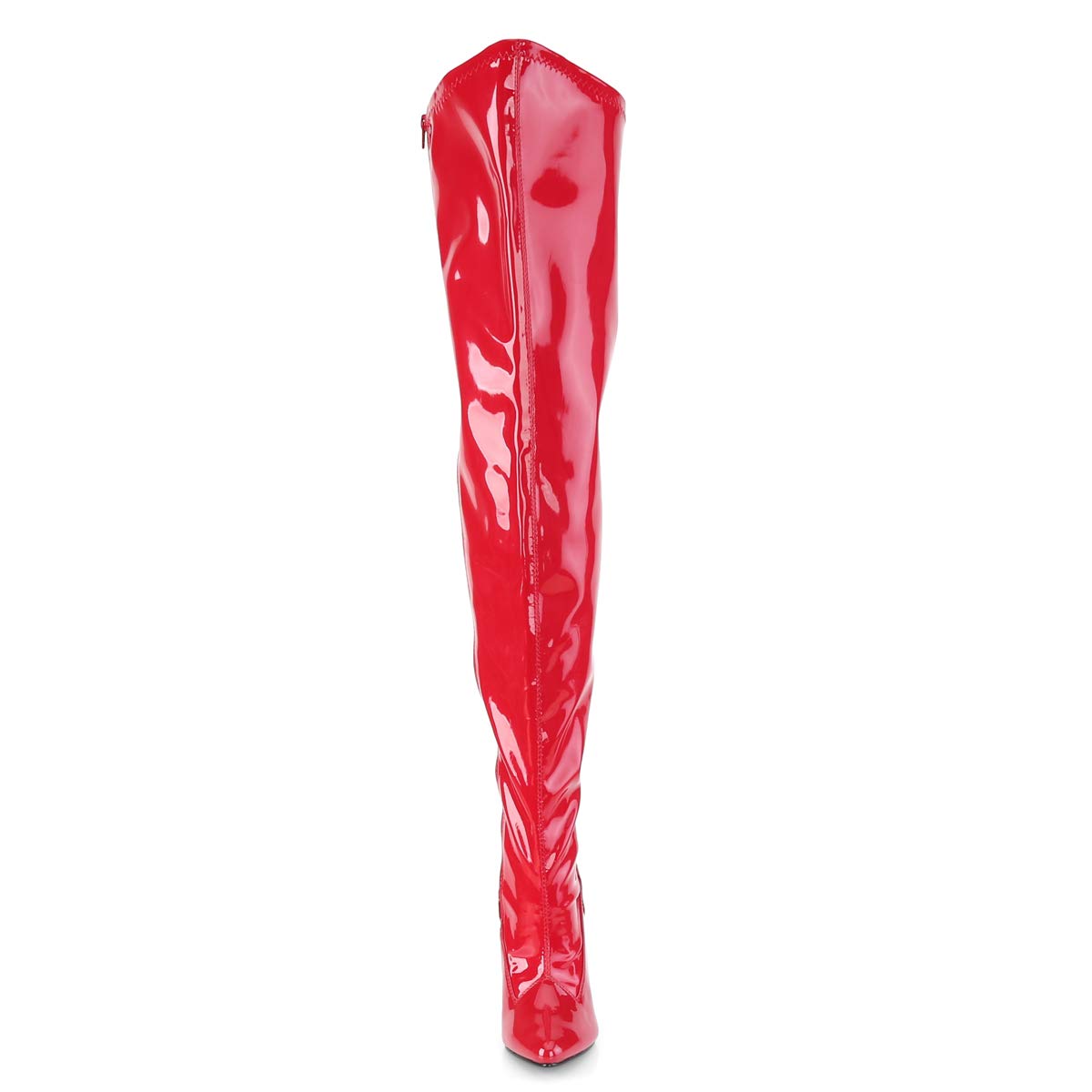 Pleaser Seduce-3000WC Red Thigh High Boots for Women - Sexy Stripper Heels for Nightclubs, Parties & Performances