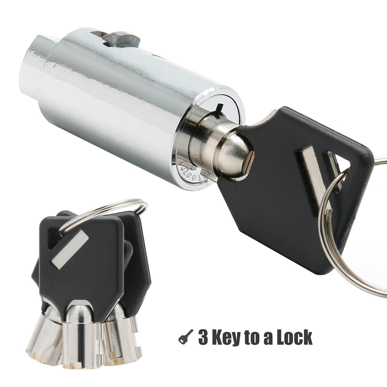 2 Pack Universal Vending Machine Lock and Key Set with Tubular Keyway - Keyed Alike Replacement for Soda, Snack, Candy, Coke and Gumball Machines - Secure Your Vending Business (Home, Office, Retail Stores)