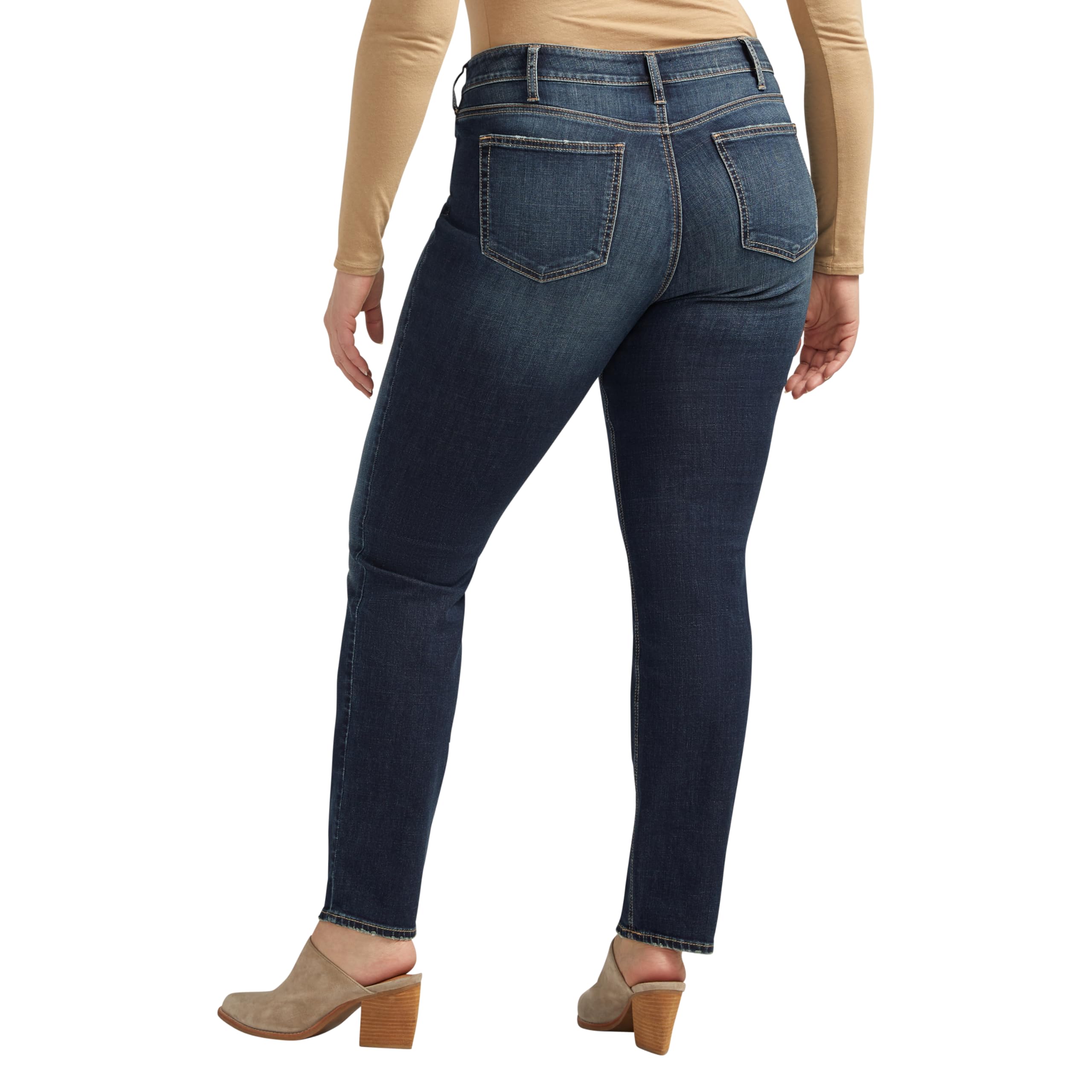 Silver Jeans Co. Women's Plus Size Suki Mid Rise Curvy Fit Capri Jeans - Comfortable Stretch Denim Pants for Casual Wear & Everyday Outfits