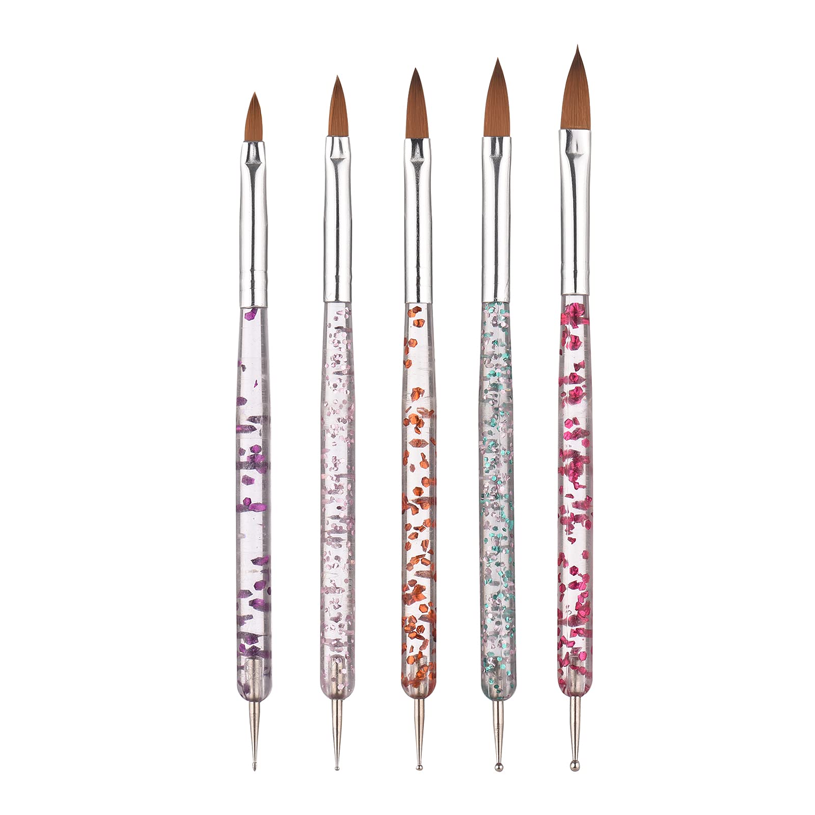 5PCS Professional Nail Art Pen Kit - Acrylic Nail Brushes, Dotting Pen, 3D Carving Pen & Manicure Tools for Gel Polish, French Tips & Nail Design (Multicolor) - Perfect for Home Salon, DIY Nail Art & Professional Use - Layfoo