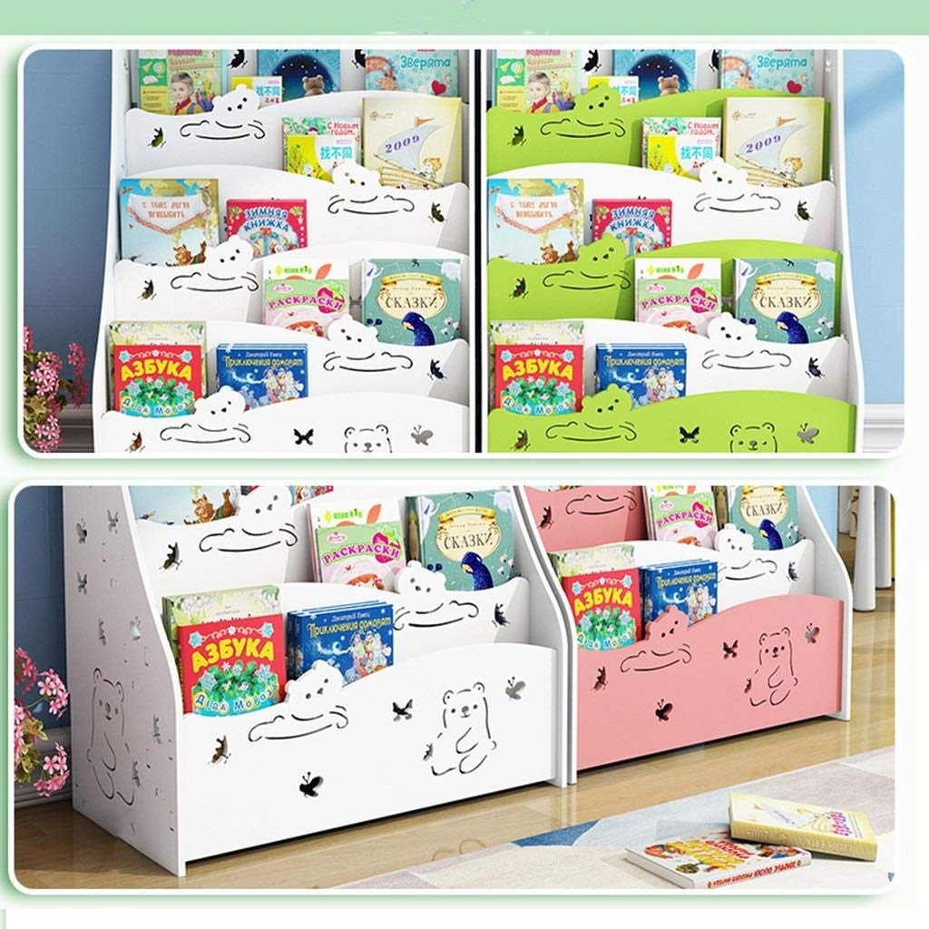 Kids Bookcase - Large Capacity Children's Bookshelf with Front Facing Display | Durable Book Storage Rack for Nursery, Kindergarten & Playroom | Wooden Bookshelves for Organizing Storybooks, Toys & Learning Materials