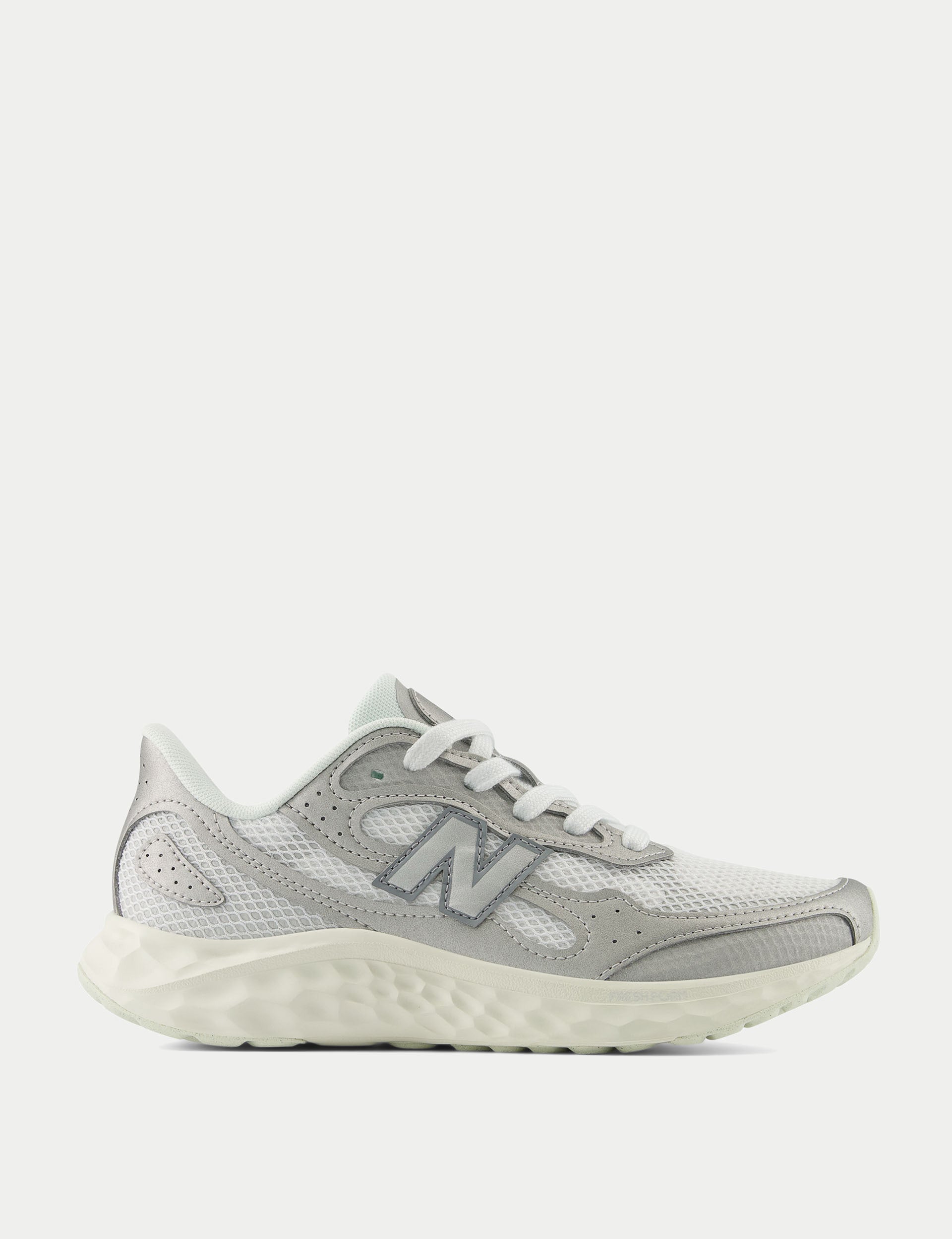 New Balance Fresh Foam Arishi v4 Running Shoes - Silver Metallic | Lightweight Cushioned Sneakers for Men & Women | Perfect for Jogging, Gym Workouts & Daily Wear