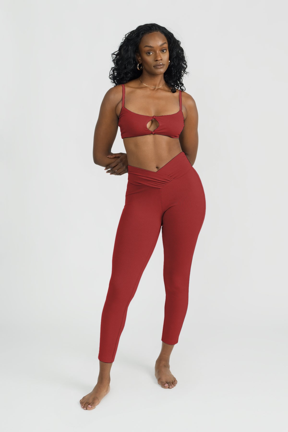 Emmie Bralette Crimson - Comfortable Lace Bralette for Women, Wireless Soft Bra, Seamless Underwear - Perfect for Yoga, Lounge & Everyday Wear