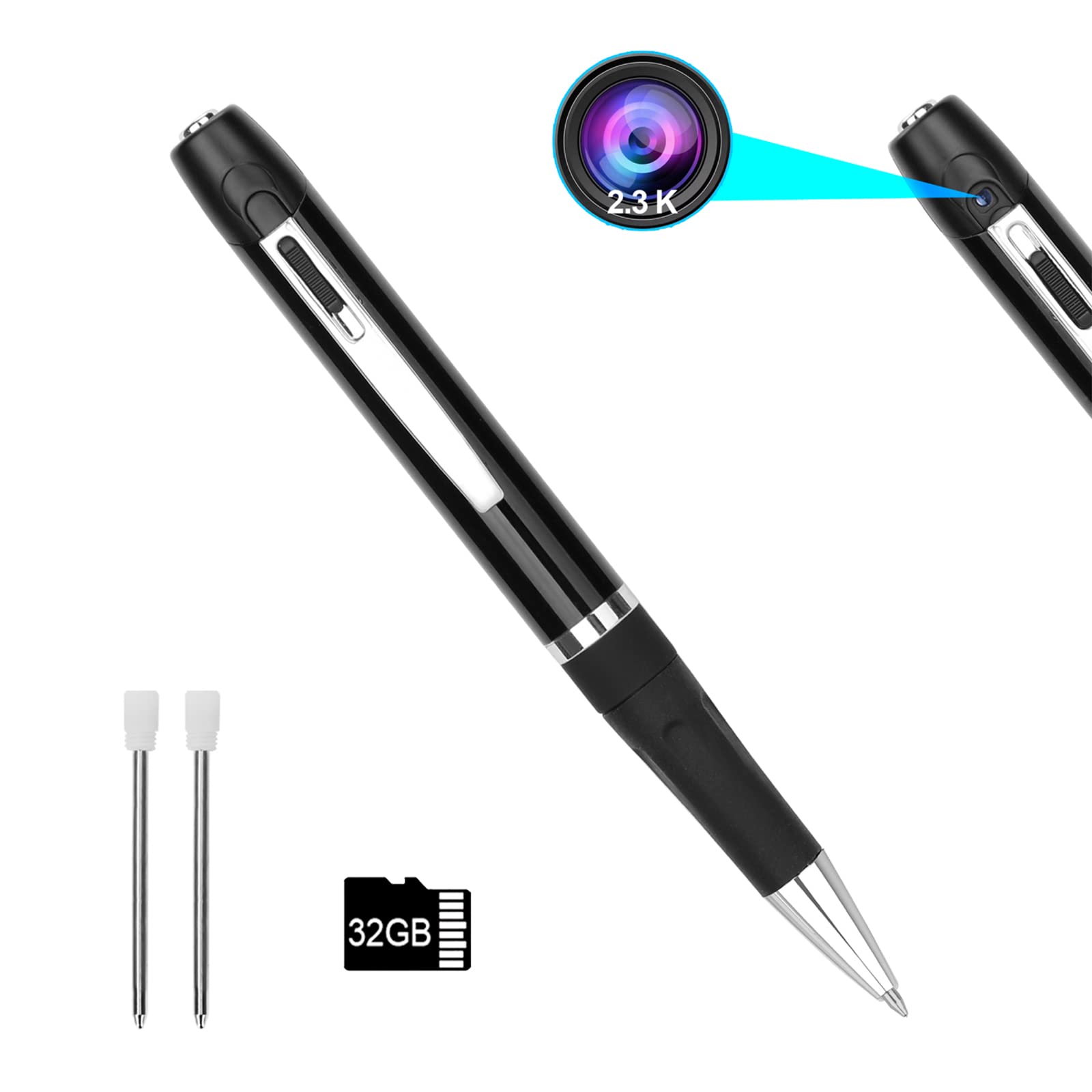 LTMADE Spy Camera Pen - 1296P HD Hidden Camera with 32GB Storage, OV4689 Sensor, 2K & 1080P Recording, Low Light Vision - Discreet DVR Pen for Home Security, Office Monitoring, and Covert Surveillance
