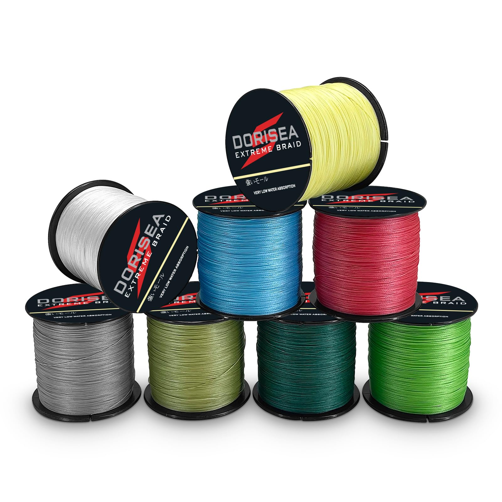 Extreme Braid 100% PE Grey Braided Fishing Line 109-2187 Yards 6-550LB Test - Abrasion Resistant Superline for Saltwater, Freshwater, and Ice Fishing