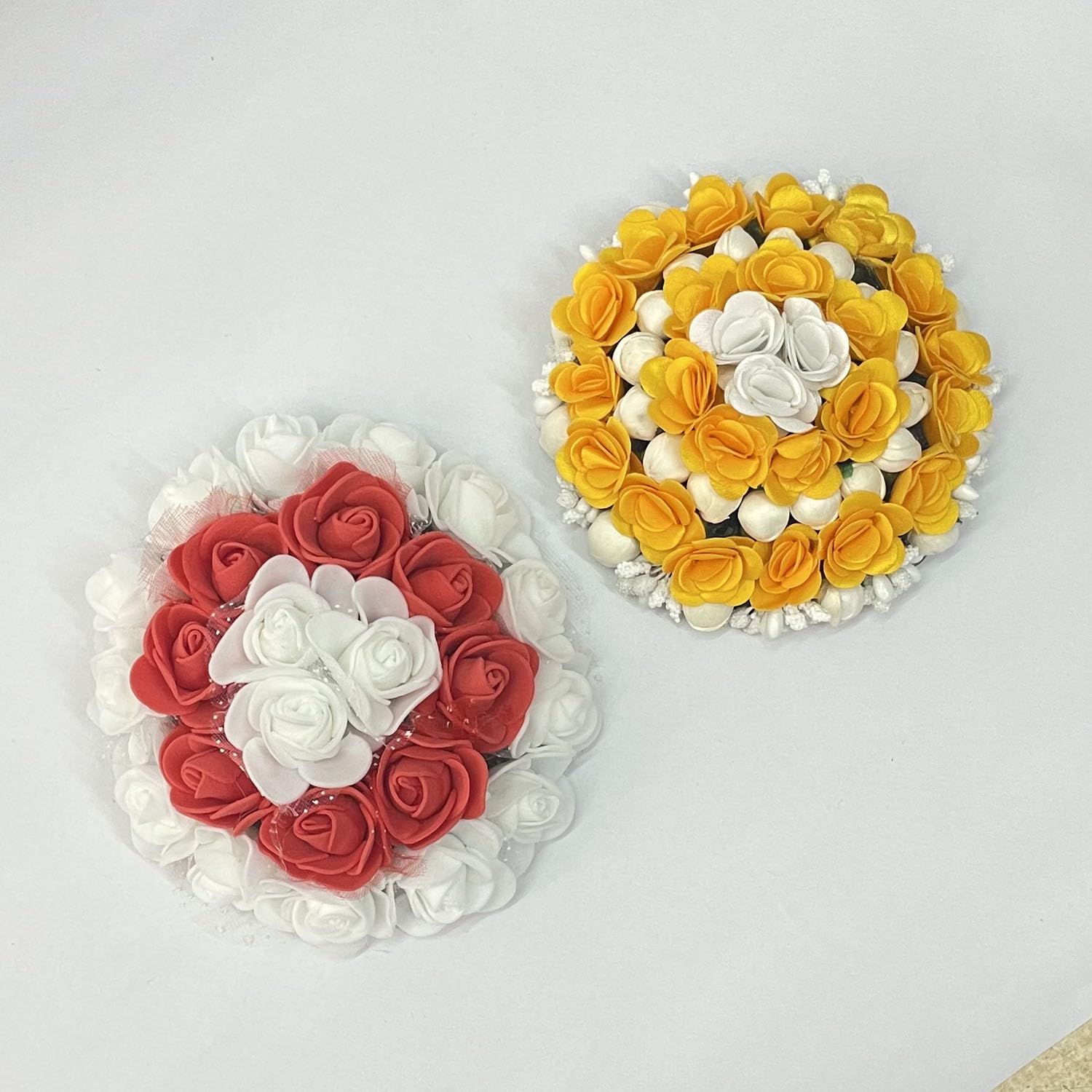 GuruEmbelish Bun Juda Gajra Maker - Floral Bridal Hair Accessories for Women & Girls (Multicolor, Pack of 2) - Perfect for Weddings, Parties & Festive Occasions