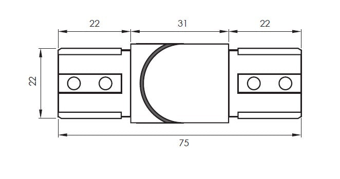 NANORAIL Swivel Horizontal Joiner - Adjustable Rail Connector for Modular Shelving & Storage Systems - Perfect for Home, Office & Retail Displays