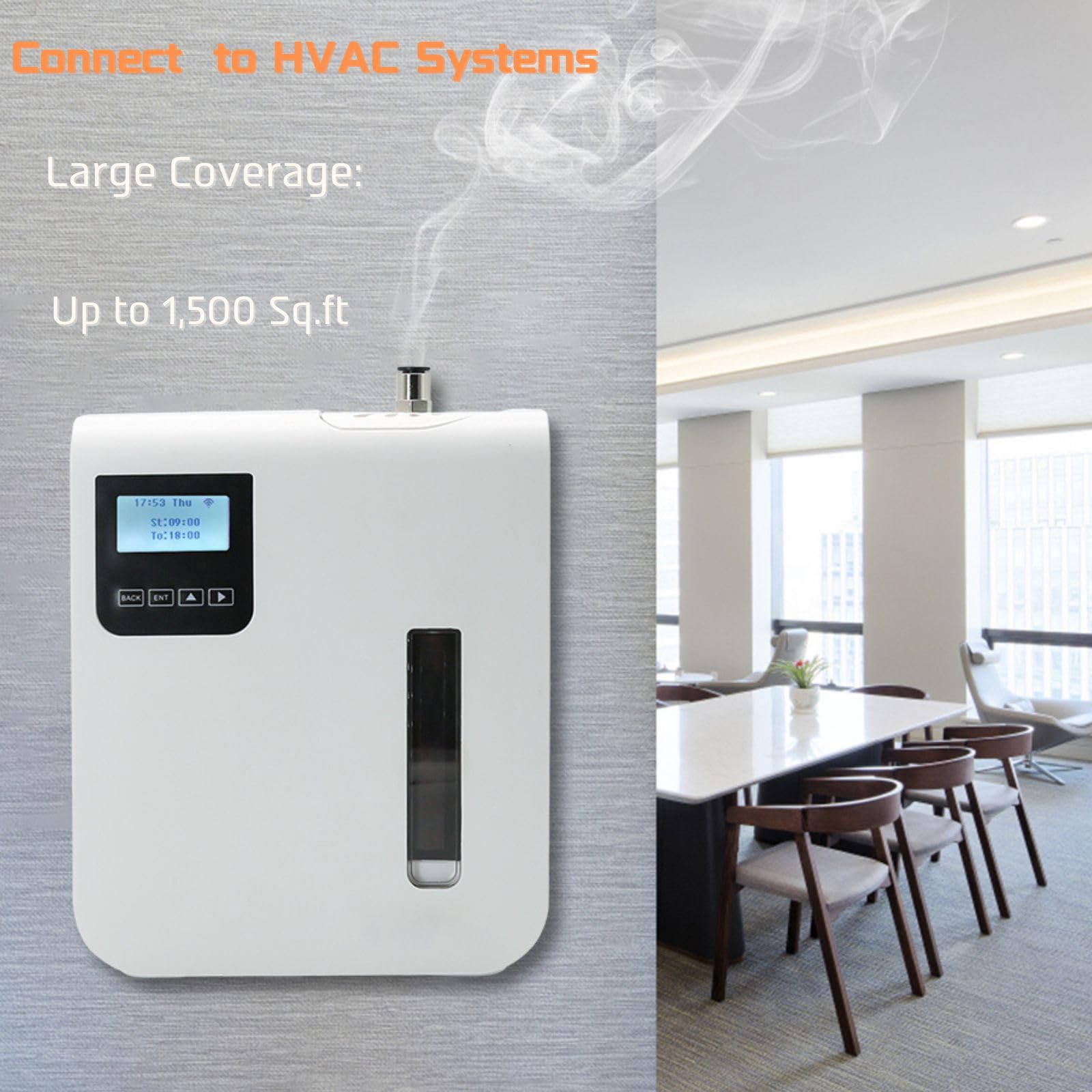 Smart Scent Air Machine for Home - 300ml Waterless Essential Oil Diffuser with Cold Air Diffusion Technology, HVAC Scent Diffuser for Large Rooms up to 1500 Sq.Ft | Aromatherapy, Office, Bedroom & Living Room Freshener