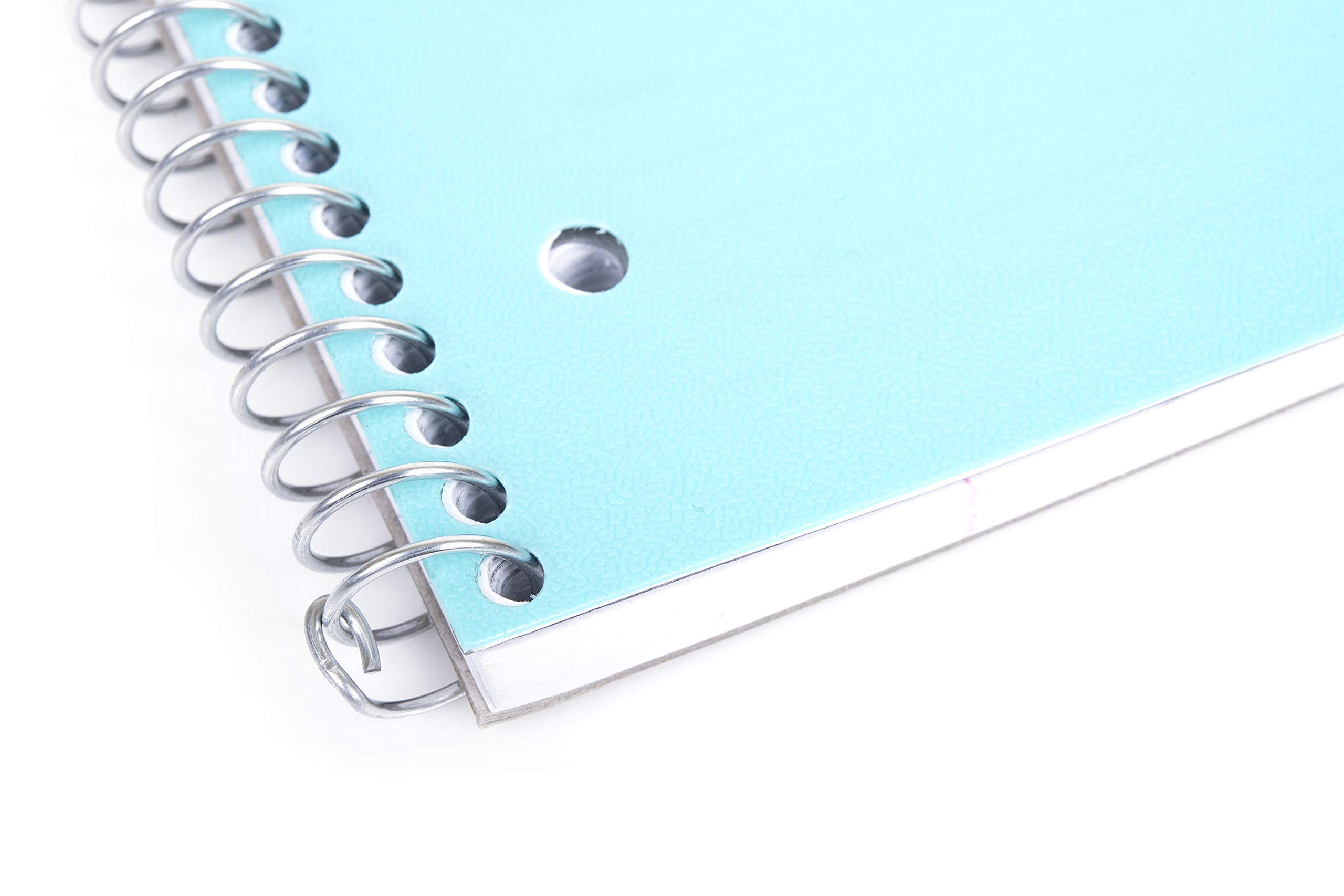 Mintra Durable Spiral Notebook 1 Subject - Wide Ruled 100 Sheets with Poly Pocket & Moisture Resistant Cover - 12 Pack Teal - Perfect for School, Office, Business Professionals & Note Taking