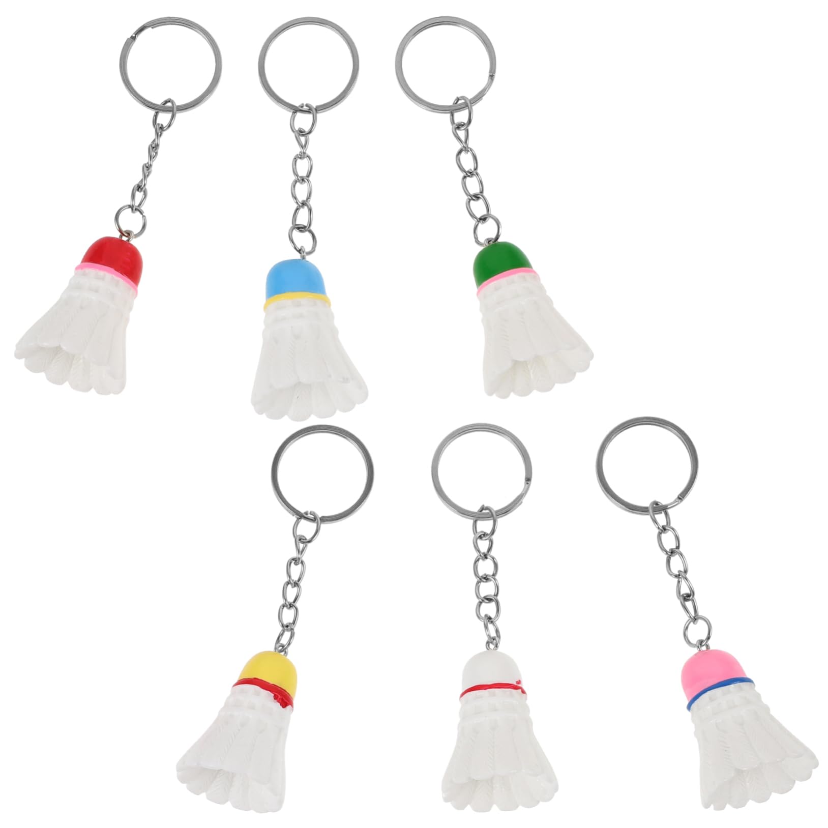 GOOHOCHY 18 Pcs Badminton Keychain Set for Women - Resin Badminton Key Rings with Plastic Keychains - Perfect for Sports Lovers, Gifts & Bag Accessories