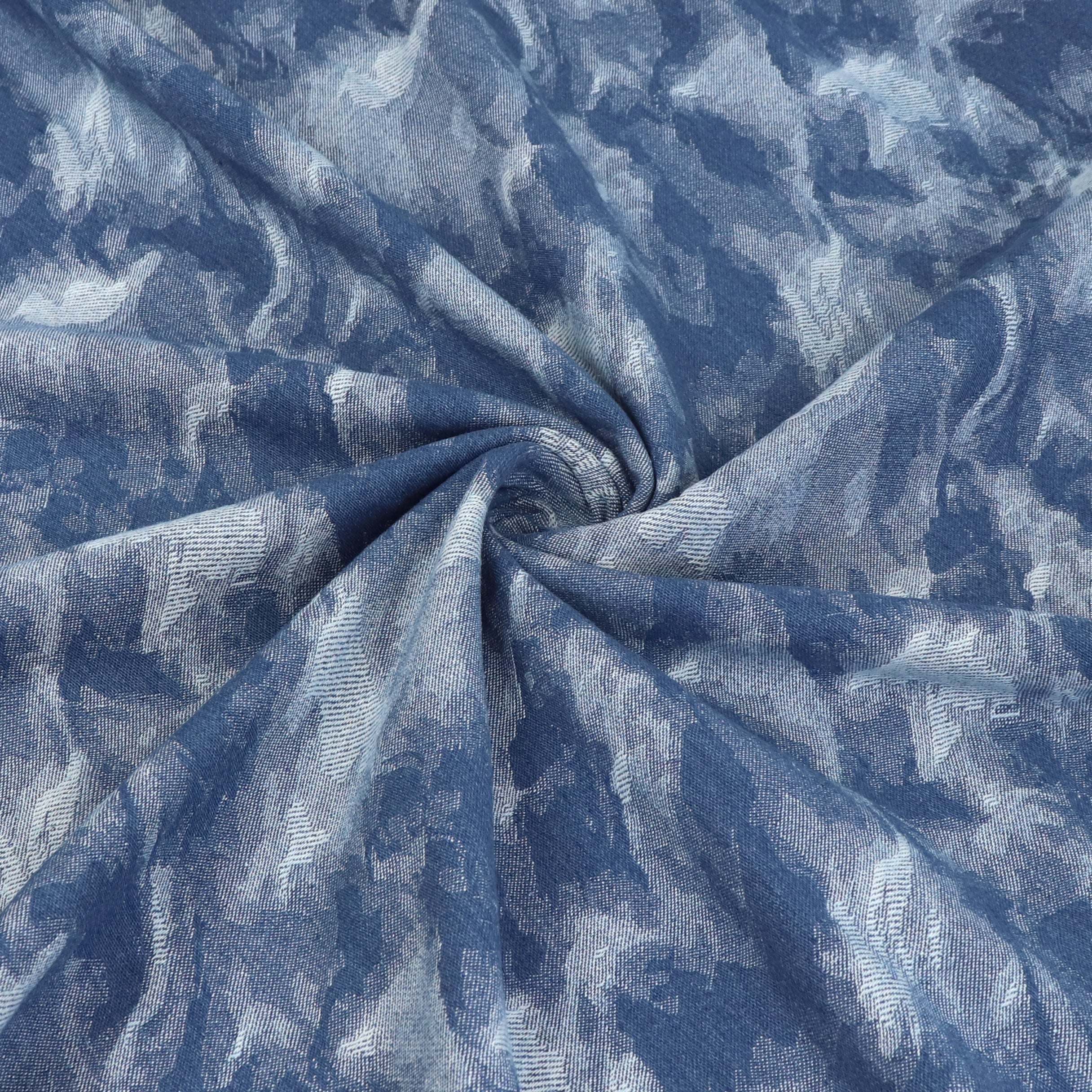 10.5oz Blue Camo Jacquard Denim Jeans for Men - Stylish & Durable for Casual Wear & Outdoor Adventures