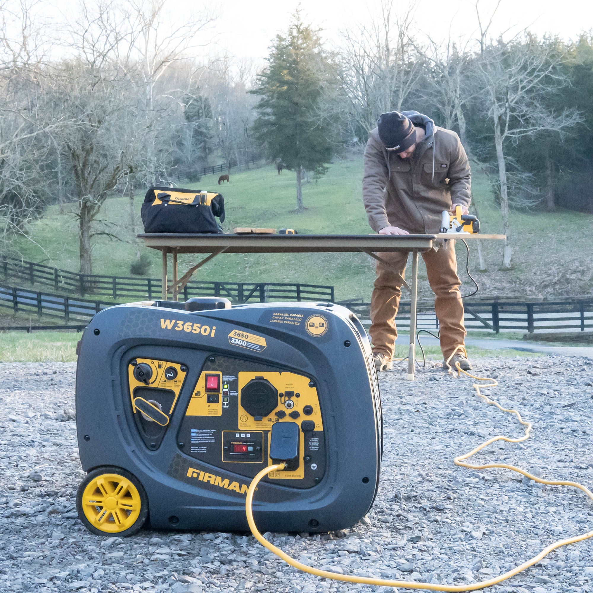 3650W Portable Inverter Generator with Recoil Start - Quiet, Lightweight & Reliable Power for Camping, RV Trips & Emergency Backup