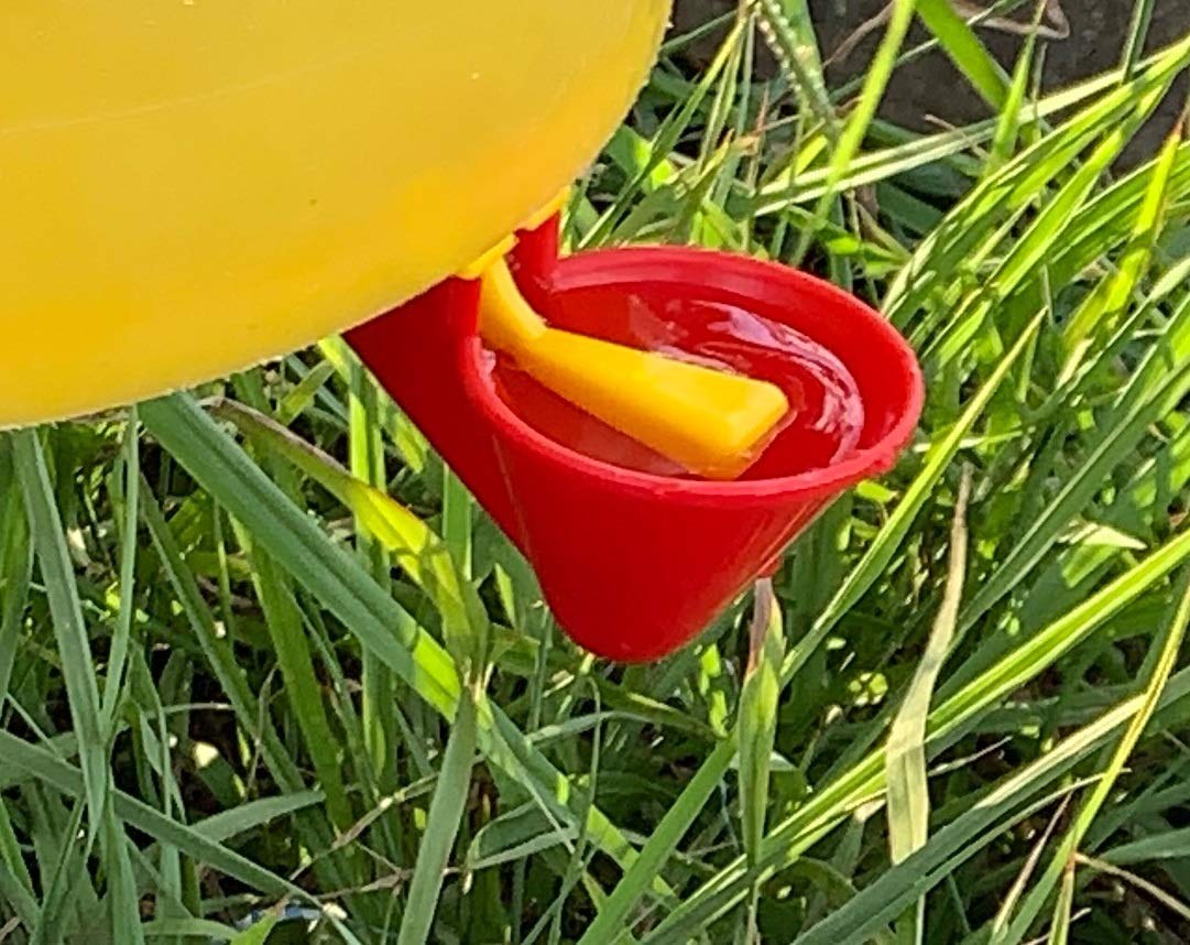 Peck Free Poultry Waterer Drinker Cups - 4 Pack for Chickens, Ducks & Quail - Automatic Chicken Water Feeder for Coops, Farms & Backyard Poultry