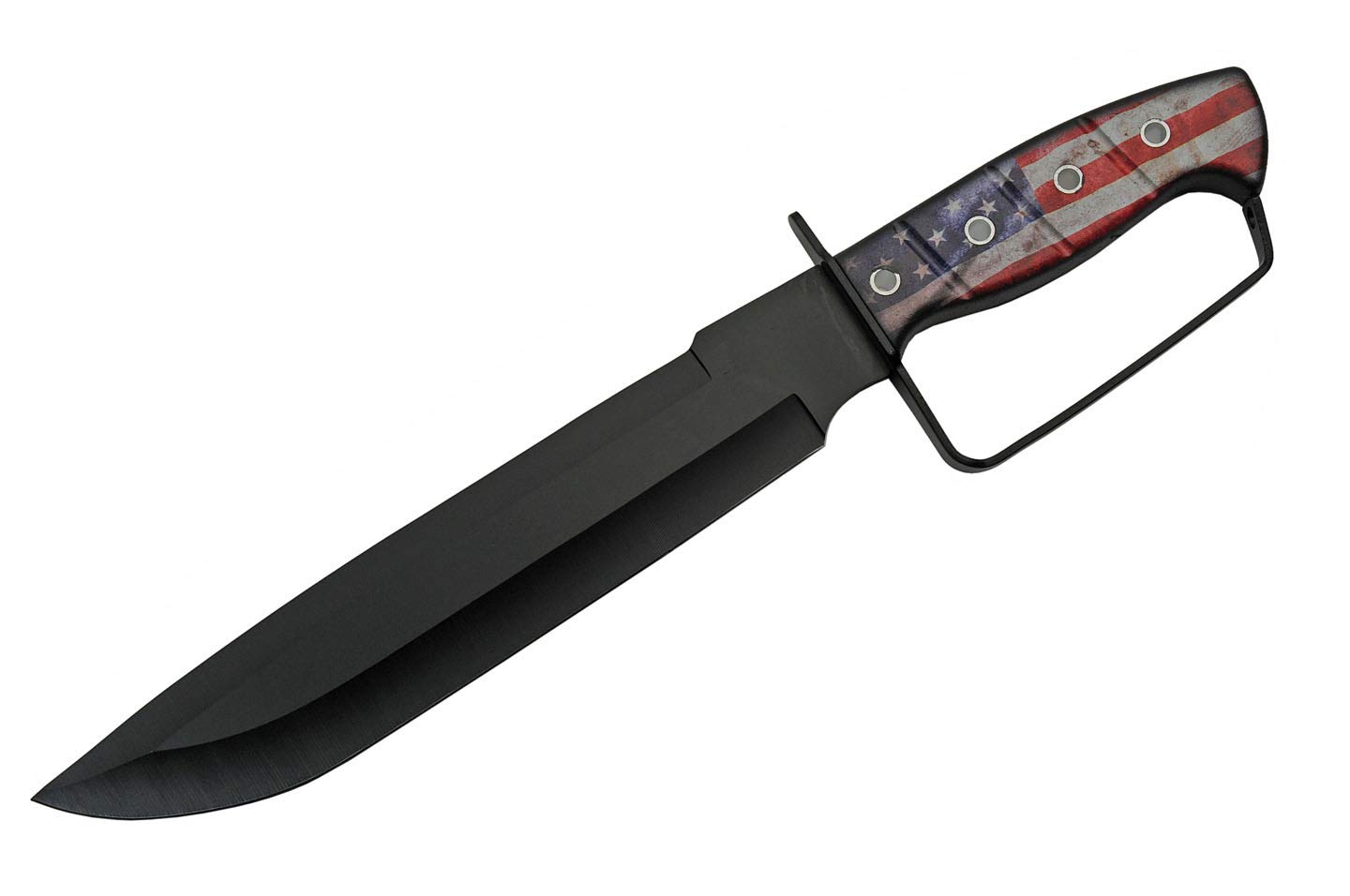 Szco Supplies American D Guard Hunting Knife 211507 - Black Tactical Fixed Blade Knife for Outdoor Camping, Hunting & Survival | Durable & Sharp