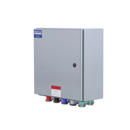 800A 347/600V Double Set Screw Camlock Connection Box with Male Neutral - Heavy Duty Electrical Power Distribution for Construction Sites and Industrial Applications