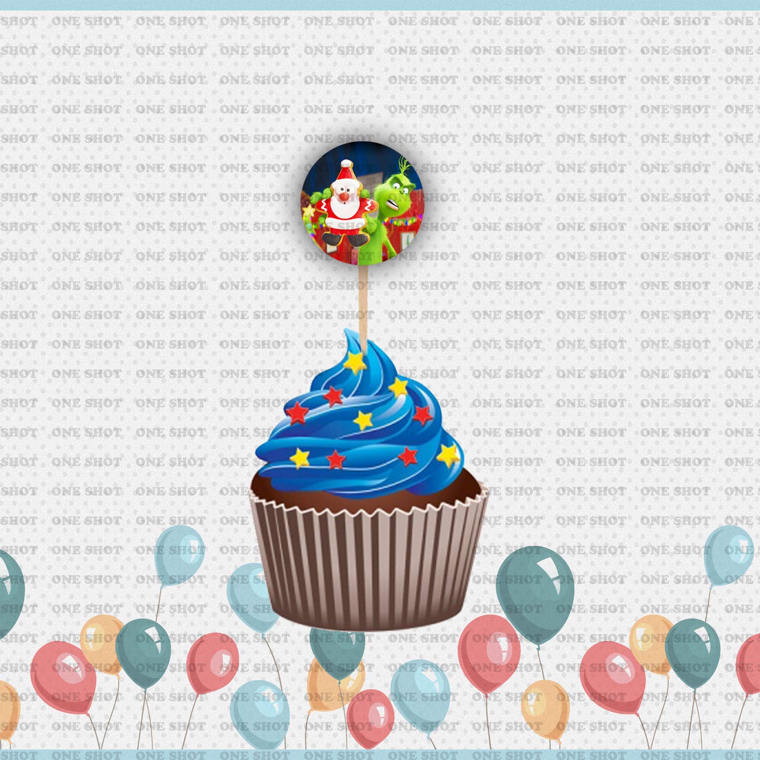 Festive The Grinch Cupcake Toppers - 24pcs Christmas Party Decorations for Holiday Baking, Birthday Cakes, and DIY Dessert Decorating