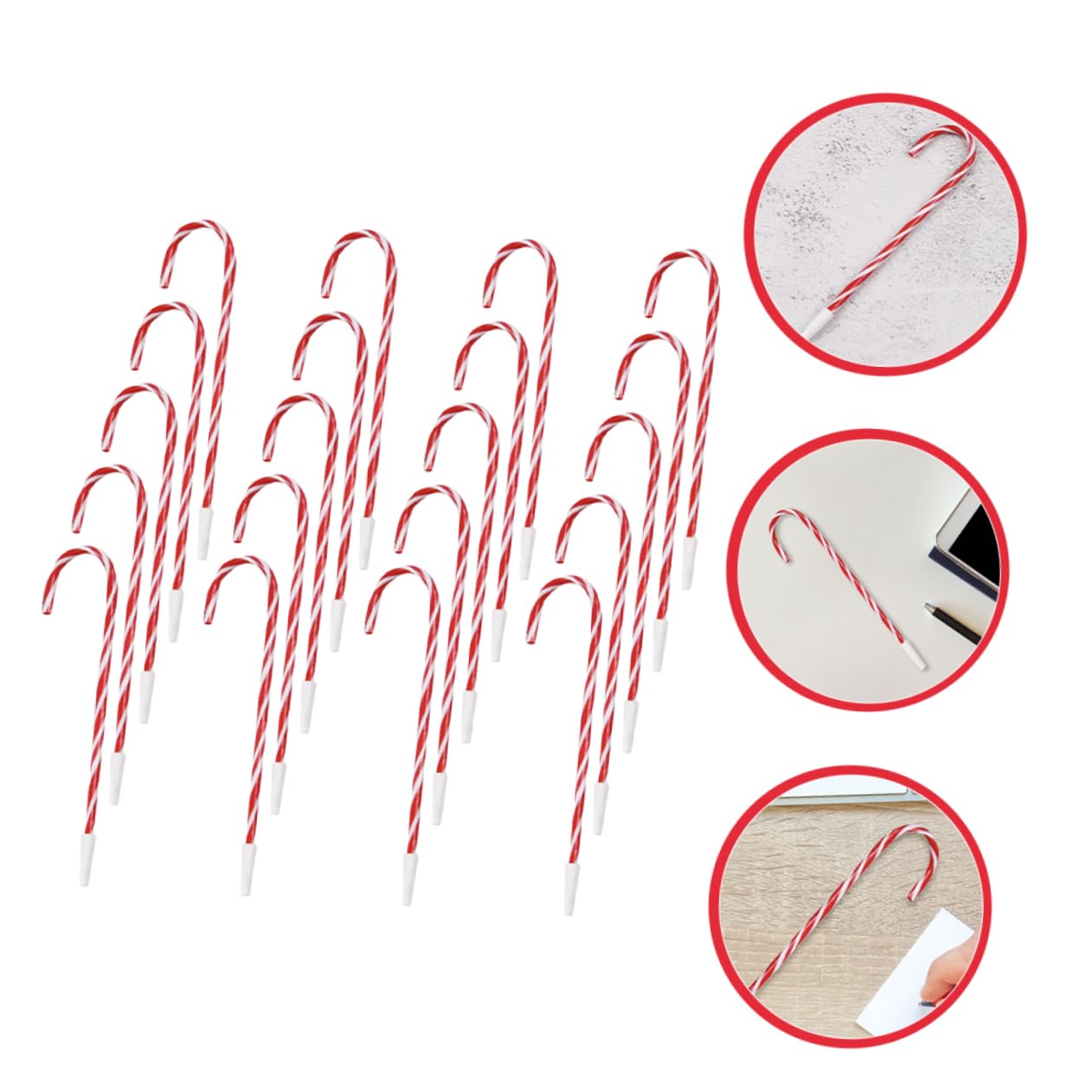 NUOBESTY 20 Pack Christmas Ballpoint Pens with Candy Design - Festive Holiday Writing Pens for Kids, Office & School Supplies - Perfect for Gift Wrapping, Stocking Stuffers & Classroom Rewards