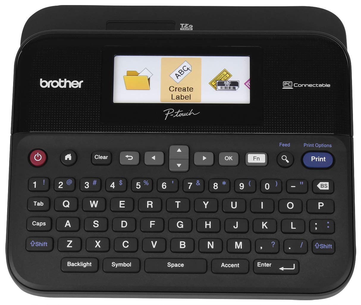 Brother RPTD600 Color LCD Label Maker - Premium Renewed Black Label Printer for Office, Home & Craft Organization | Perfect for Filing, Storage & DIY Projects