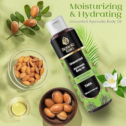 Pure Ayurveda Body Oil with Oudh & Mogra - 100% Natural Moisturizing Oil for Dry Skin | Unscented Body Oil for Sensitive Skin | Perfect for Massage, Aromatherapy & Daily Hydration