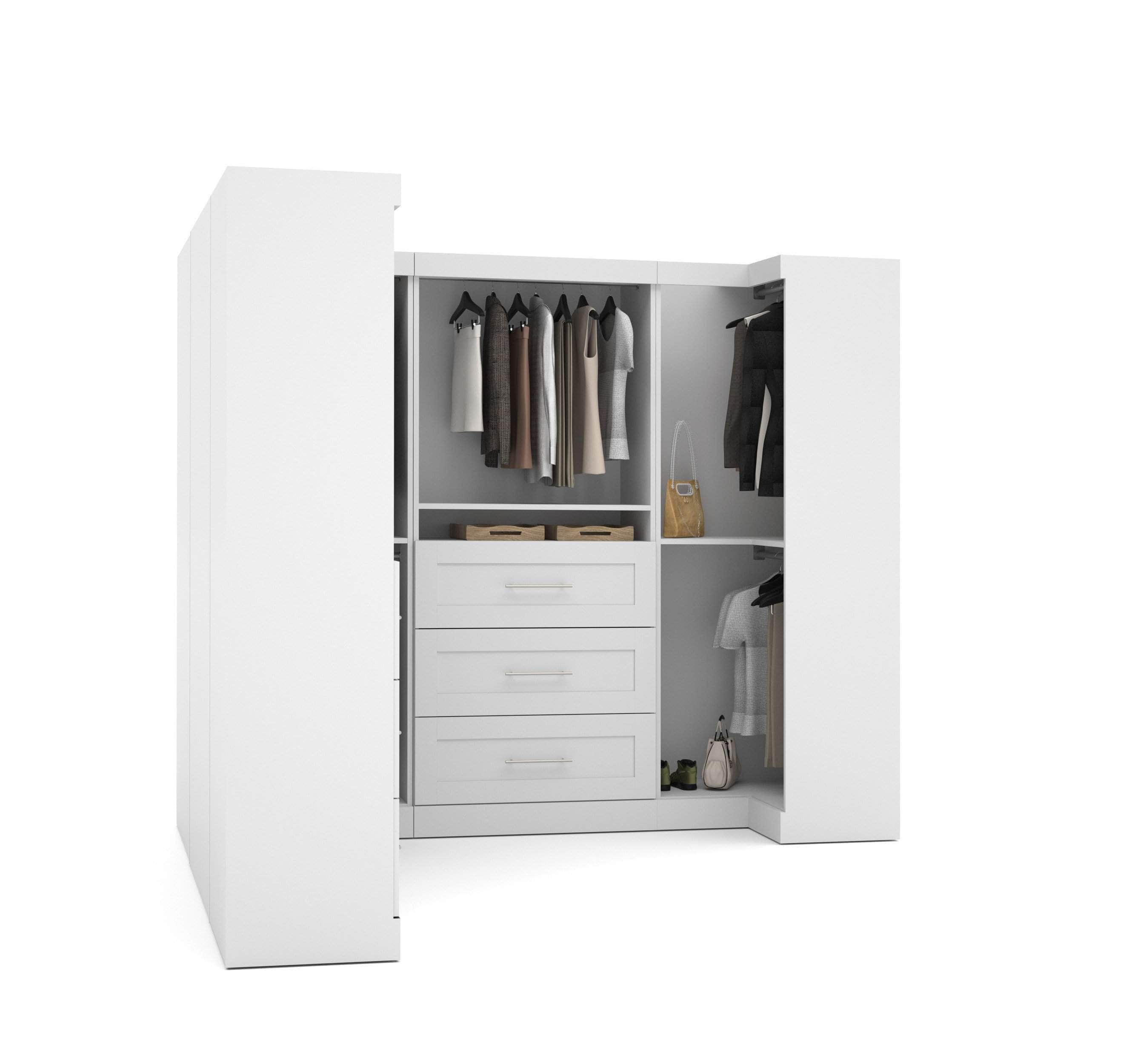 Pur Walk-In Closet Organizer Set - 2 Colors | Space-Saving Storage Solution for Bedroom & Wardrobe Organization