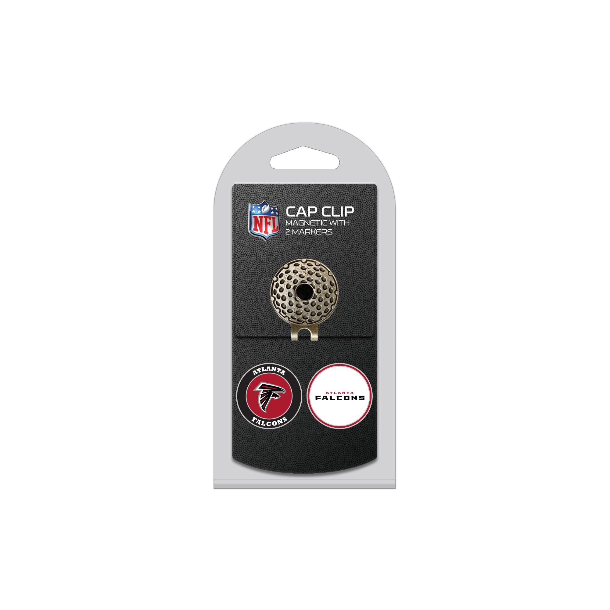 Team Golf NFL Golf Cap Clip with 2 Removable Double-Sided Enamel Magnetic Ball Markers - Easy Hat Attachment for Golfers | Perfect for Golf Courses, Driving Ranges & NFL Game Days
