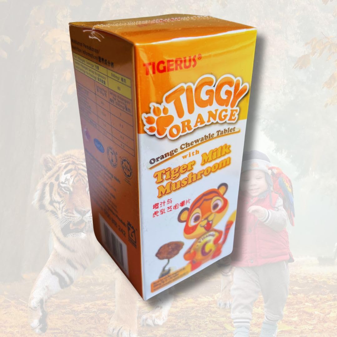Lignosus Tiger Milk Mushroom Supplement with Vitamin C & Sea Buckthorn Extract - Immune Support, Energy Boost for Daily Wellness & Active Lifestyle