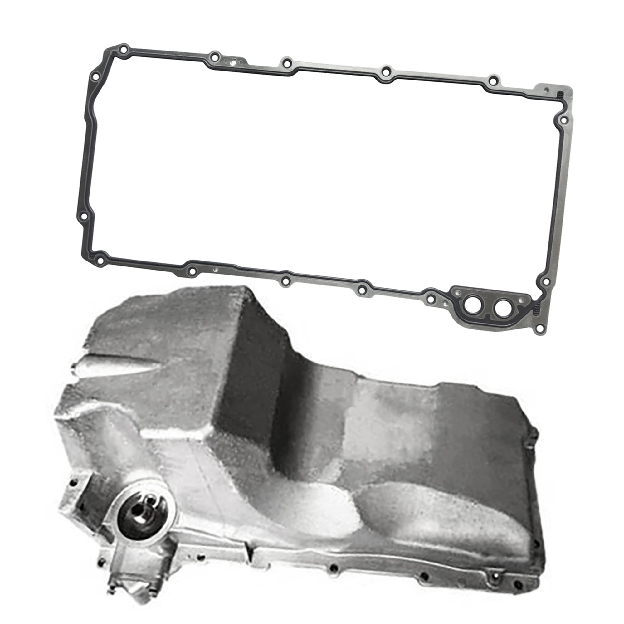 Engine Oil Pan with Gasket Replacement for Chevy Silverado 1500, Tahoe, GMC Sierra 1500 & Cadillac - Durable Aluminum Alloy Design - Perfect for DIY Auto Repair & Maintenance