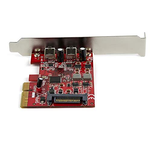 StarTech PCIe USB 3.1 Expansion Card with 2X USB-C Ports - 10Gbps SuperSpeed+ (ASM3142 Chipset) - PCI Express Gen 3 x4 - Compact 0.7