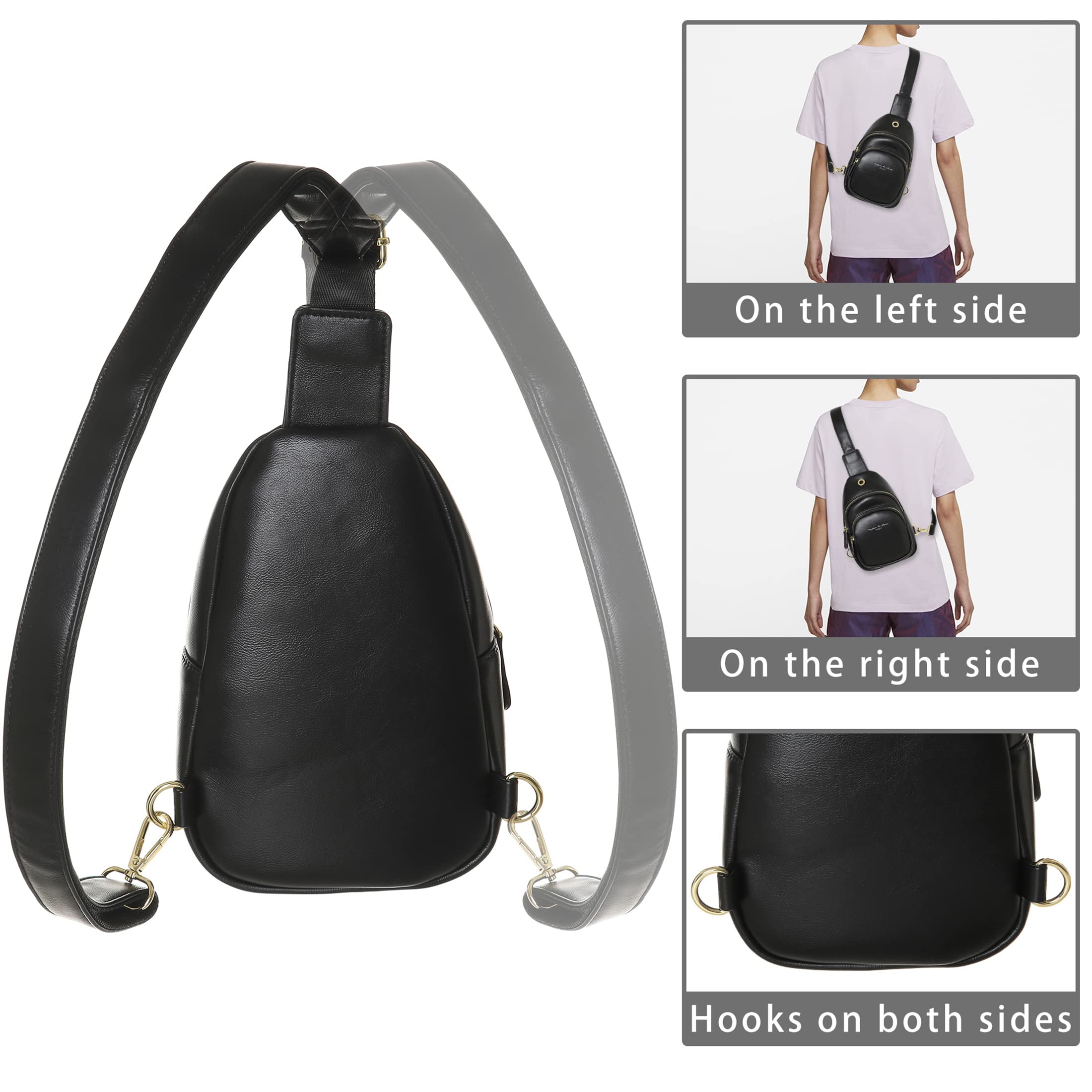 INICAT Women's Small Leather Crossbody Sling Bag - Stylish Fanny Pack for Travel, Essentials & Daily Use (Pink) | Perfect for Shopping, Work & Outdoor Activities