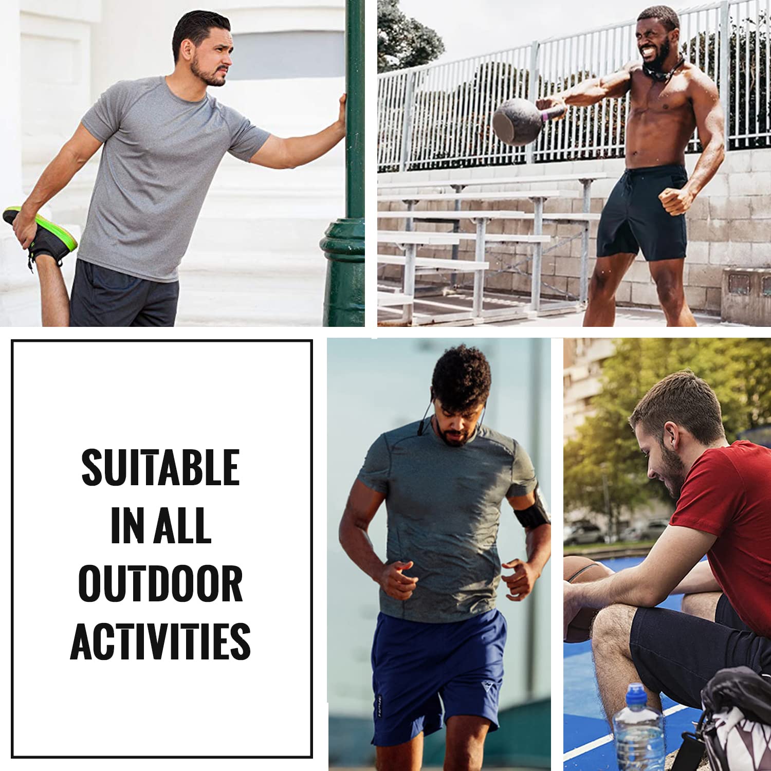 Harvic Men's Quick Dry Mesh Athletic Shorts with Pockets - 6 Pack Performance Workout Shorts for Running, Gym & Outdoor Sports