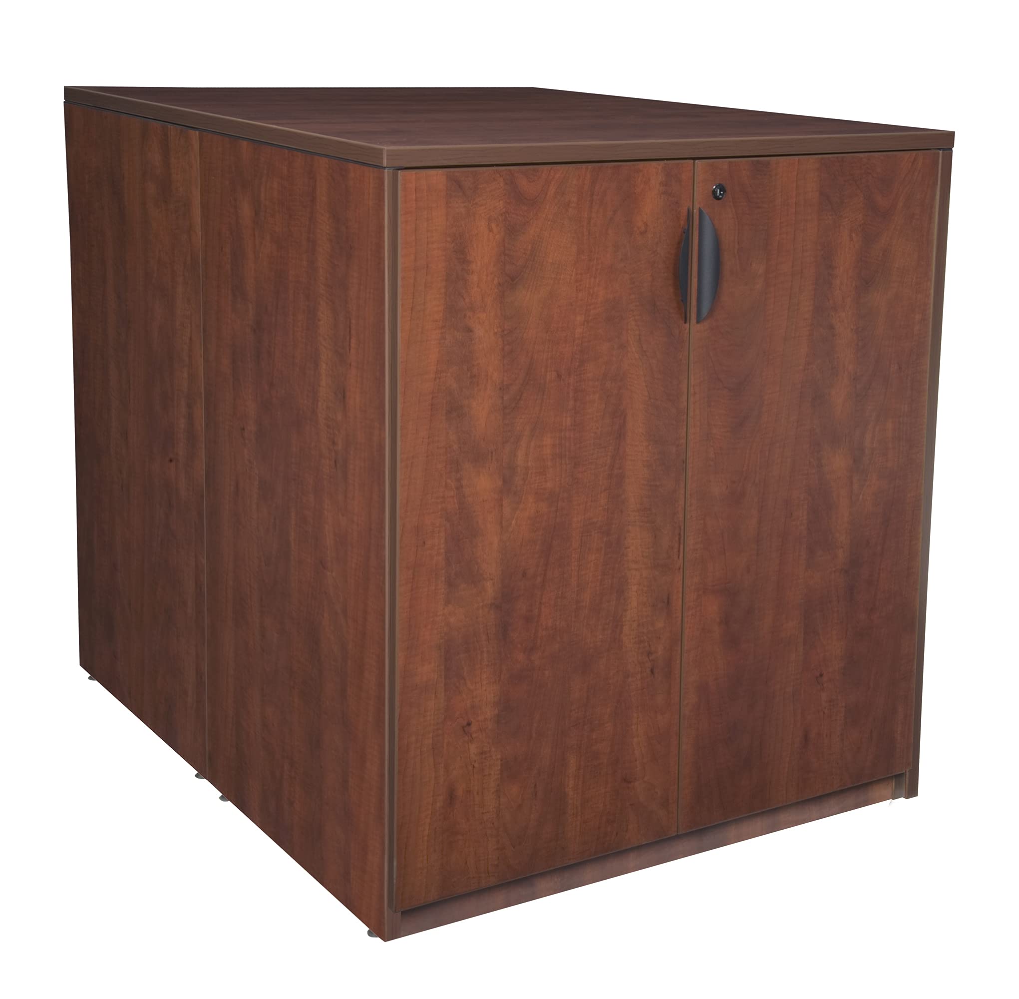 Regency Legacy Stand Up Back to Back Storage Cabinet and Desk in Cherry Finish - Perfect for Home Office, Dorm Room, or Small Space Organization