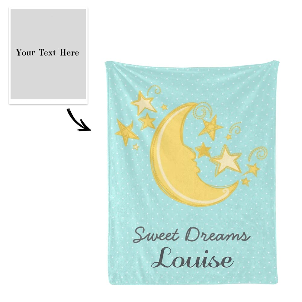 Personalized Baby Blankets with Name for Boys & Girls - Custom Receiving Swaddle Blanket 30x40 Inches - Newborn Nursery Gift for Baby Showers, Christenings & Birthdays