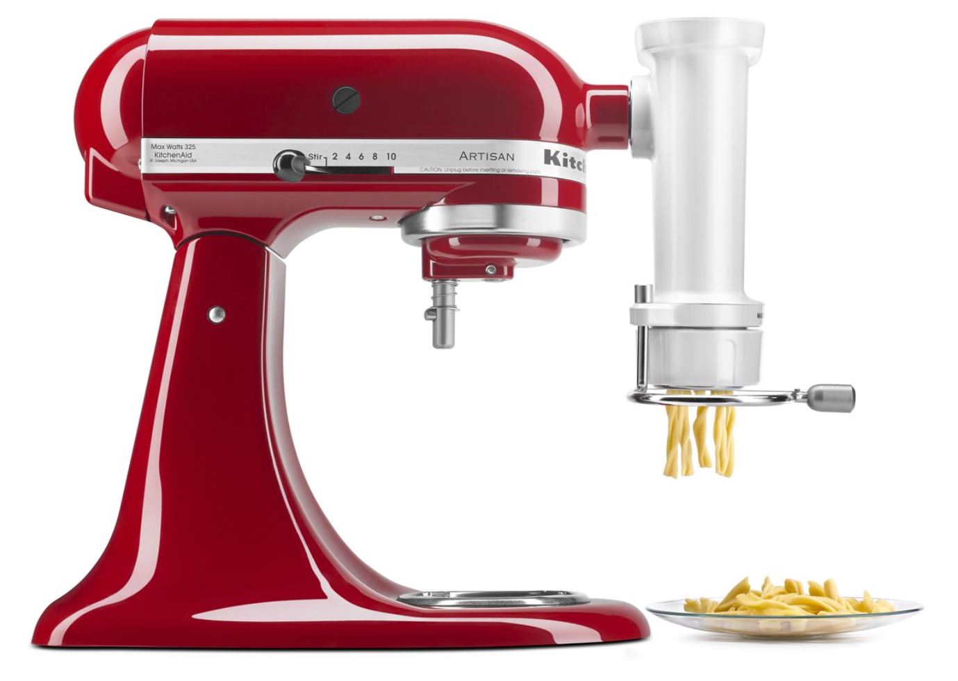 KitchenAid Gourmet Pasta Press Attachment for Stand Mixers - Make Homemade Spaghetti, Fettuccine & More - Perfect for Italian Cuisine & Family Dinners