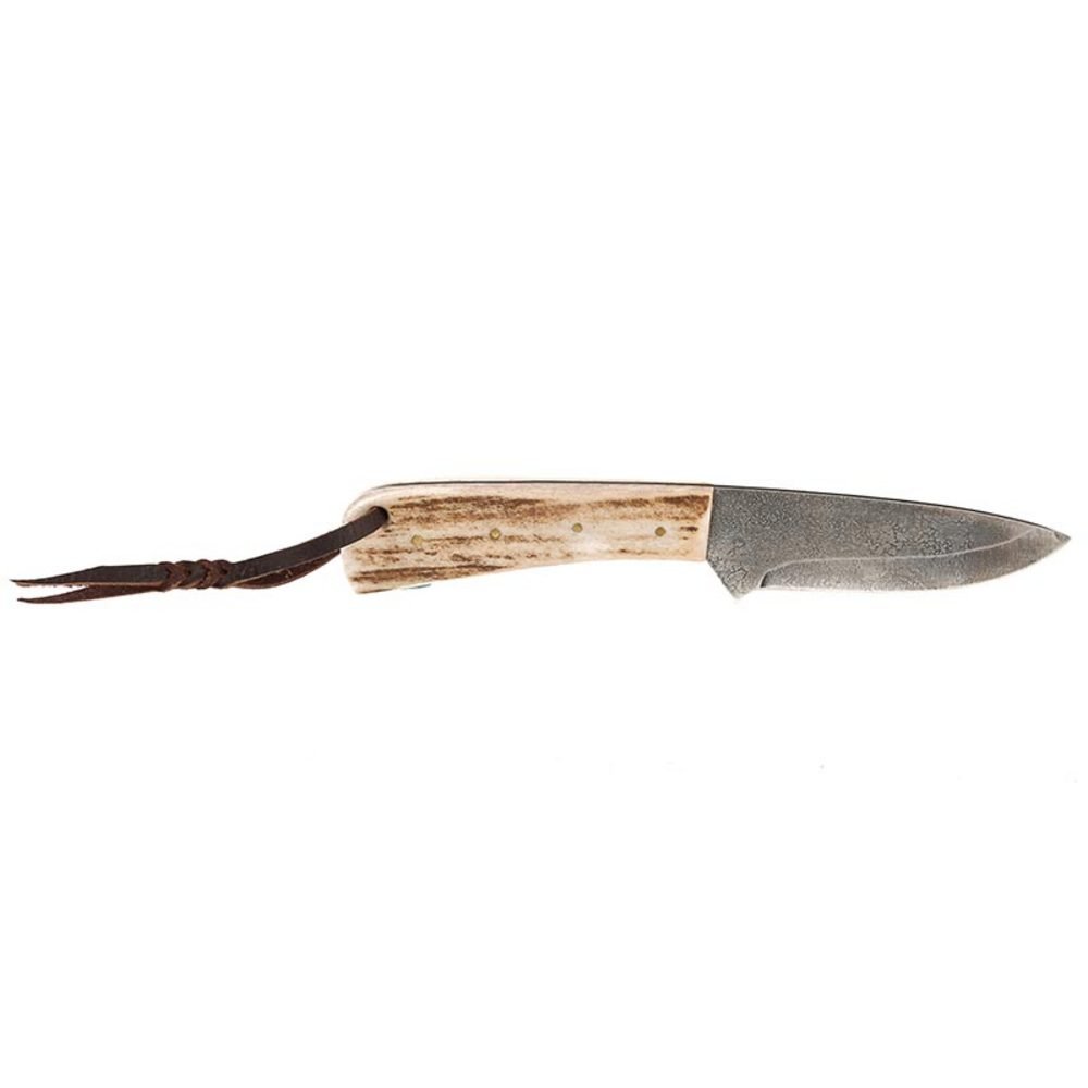 NRS Cowtown Ranch Tombstone Knife with Plain Leather Sheath - Durable Hunting & Outdoor Survival Knife for Camping, Bushcraft, and Everyday Carry (EDC)